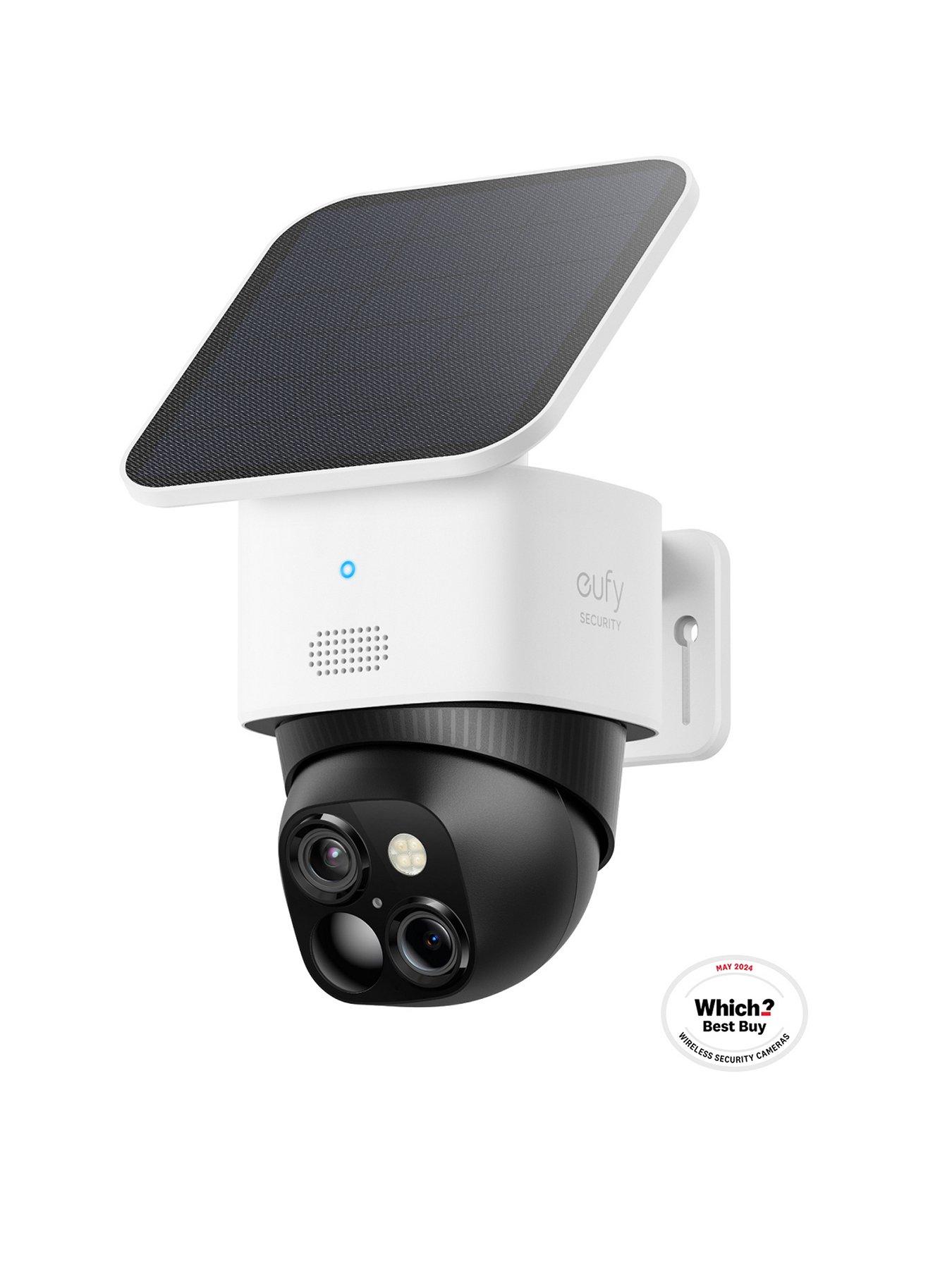 Product photograph of Eufy Solocam S340 Dual Lens Solar 3k 360 Camera from very.co.uk