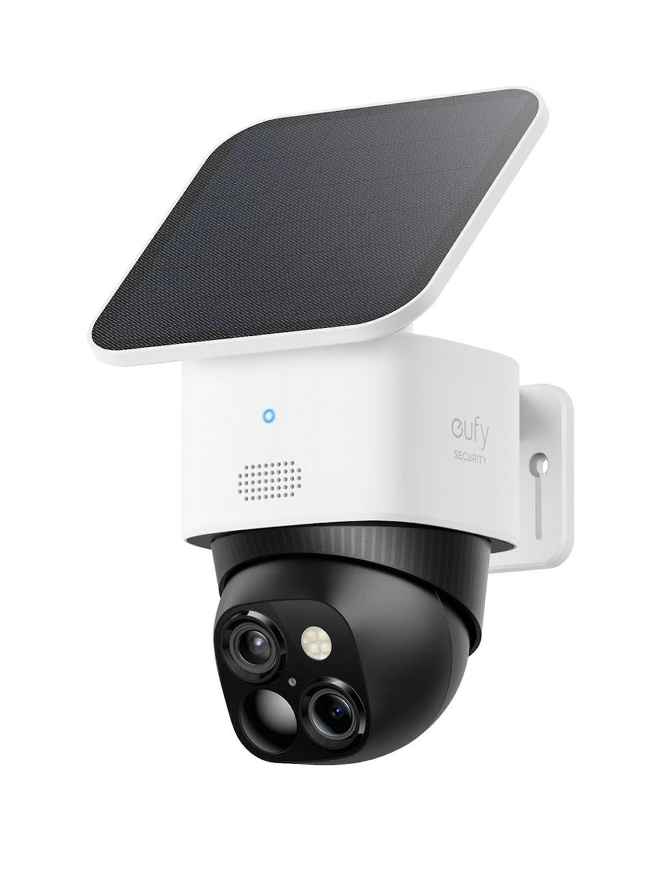 Eufy SoloCam S340, 3K, Dual Lens, No Monthly Fee, Solar Panel, 360° Coverage Camera