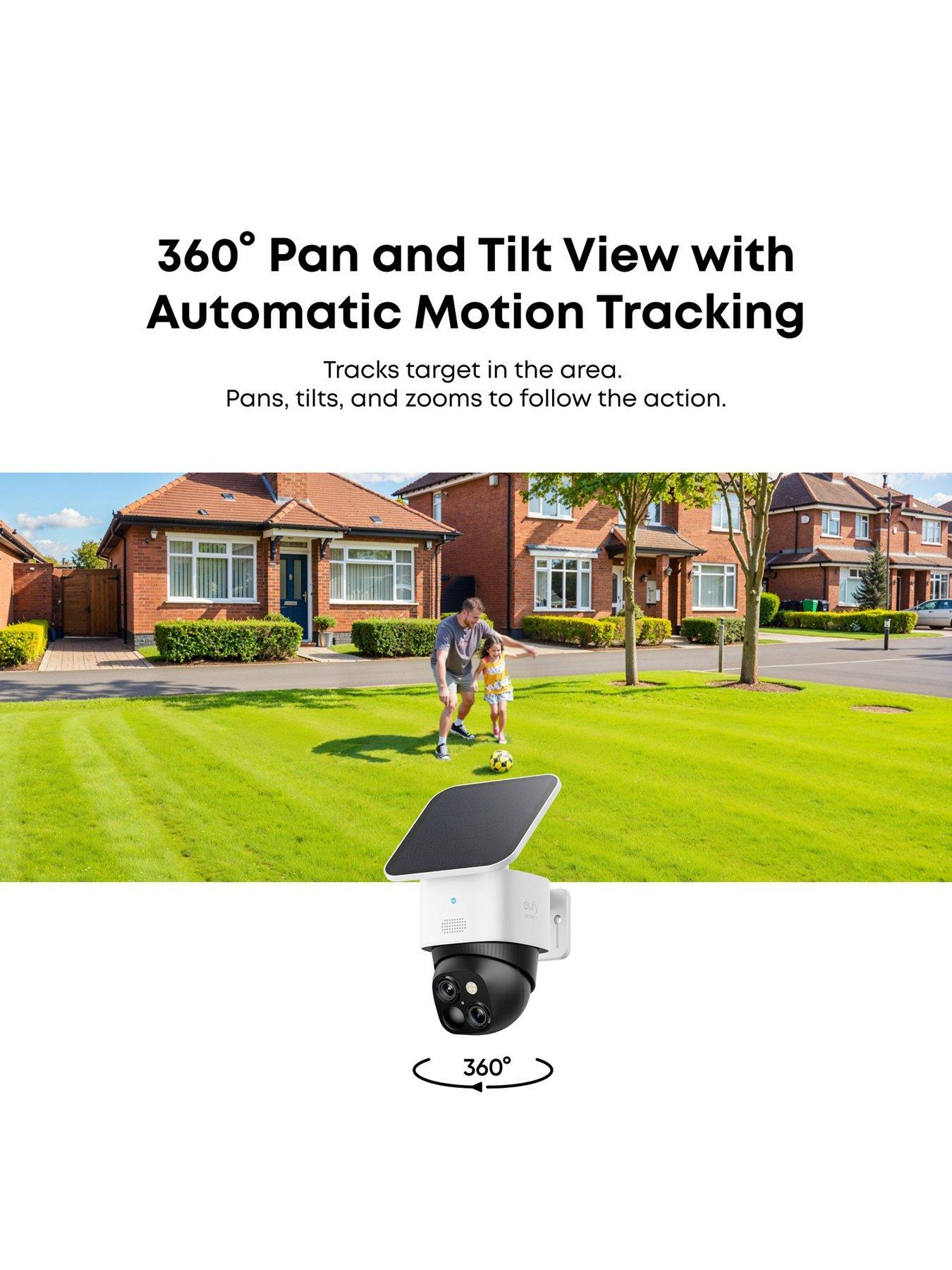 Image 4 of 7 of Eufy SoloCam S340, 3K, Dual Lens, No Monthly Fee, Solar Panel, 360&deg; Coverage Camera