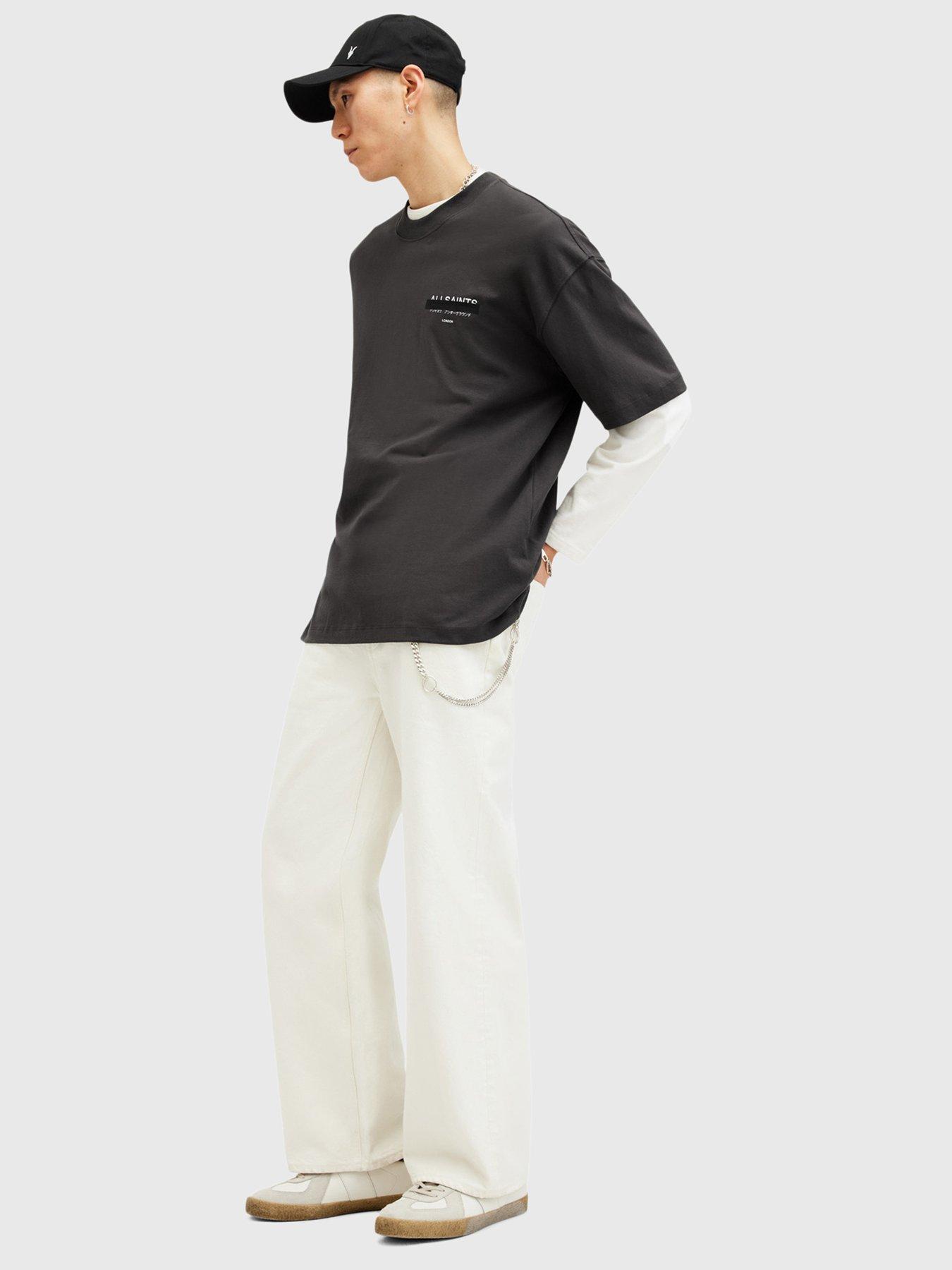 Image 3 of 5 of AllSaints Redact Crew T-Shirt - Black