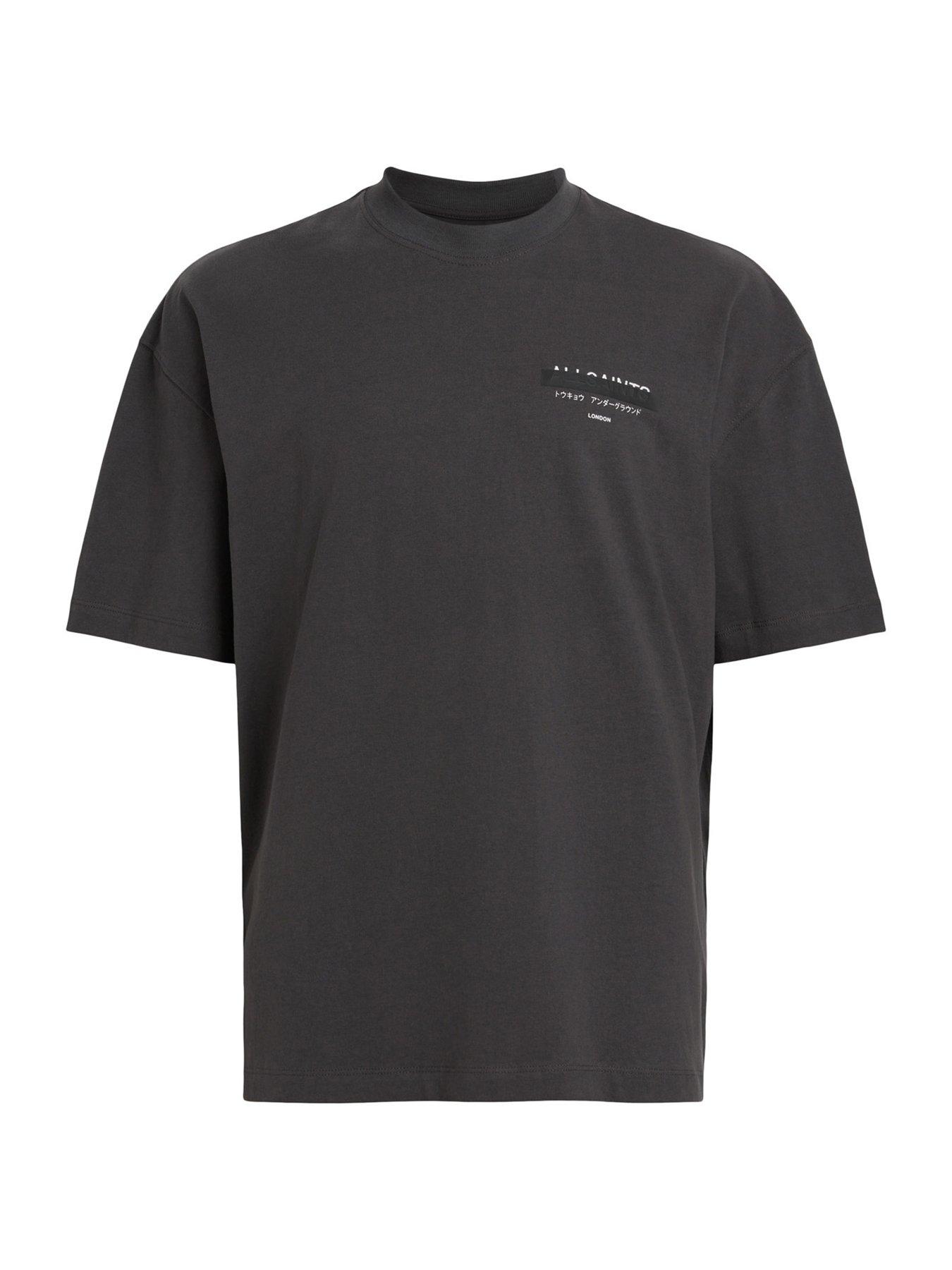 Image 5 of 5 of AllSaints Redact Crew T-Shirt - Black