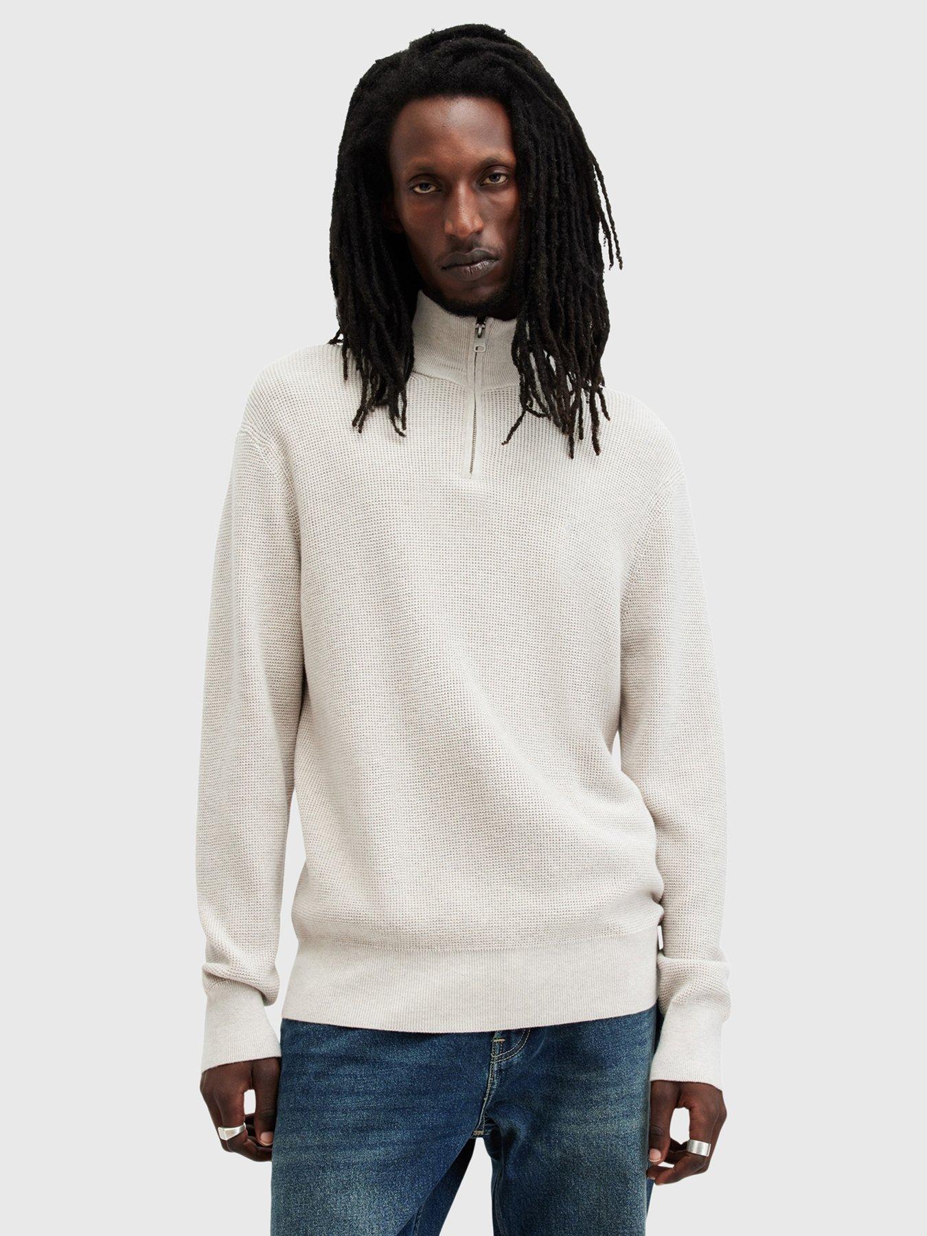 Grey funnel neck jumper sale