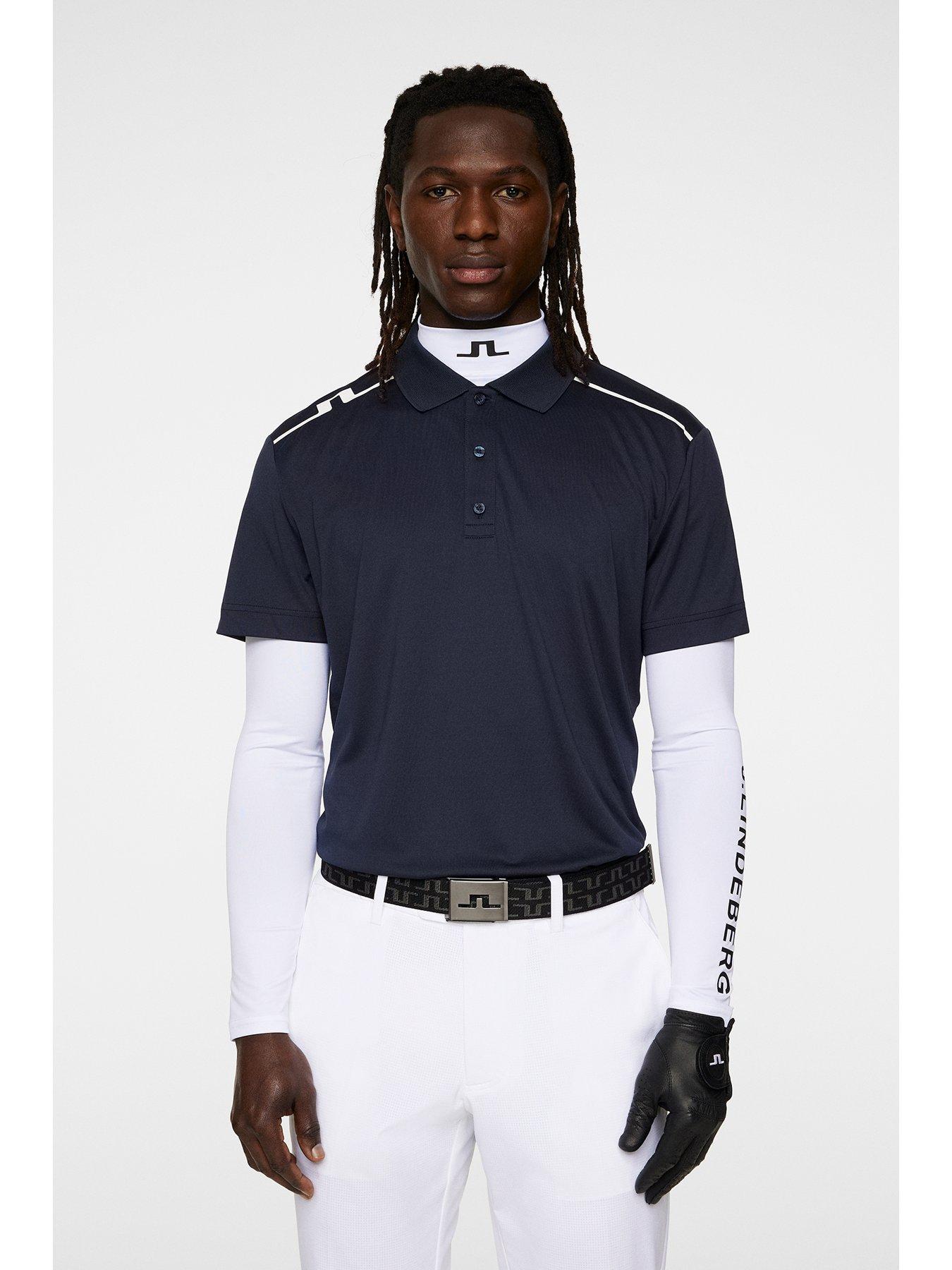 Image 1 of 5 of J LINDEBERG Mens Golf Lionel Regular Fit Polo - Navy