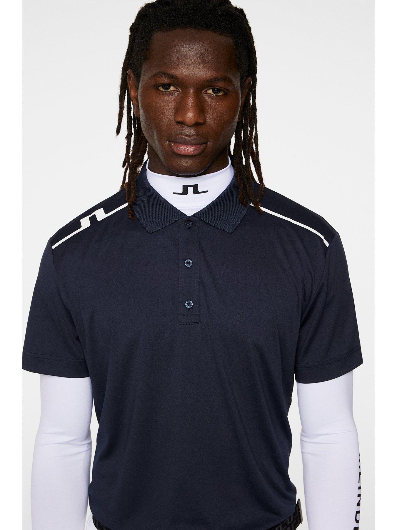 Image 4 of 5 of J LINDEBERG Mens Golf Lionel Regular Fit Polo - Navy
