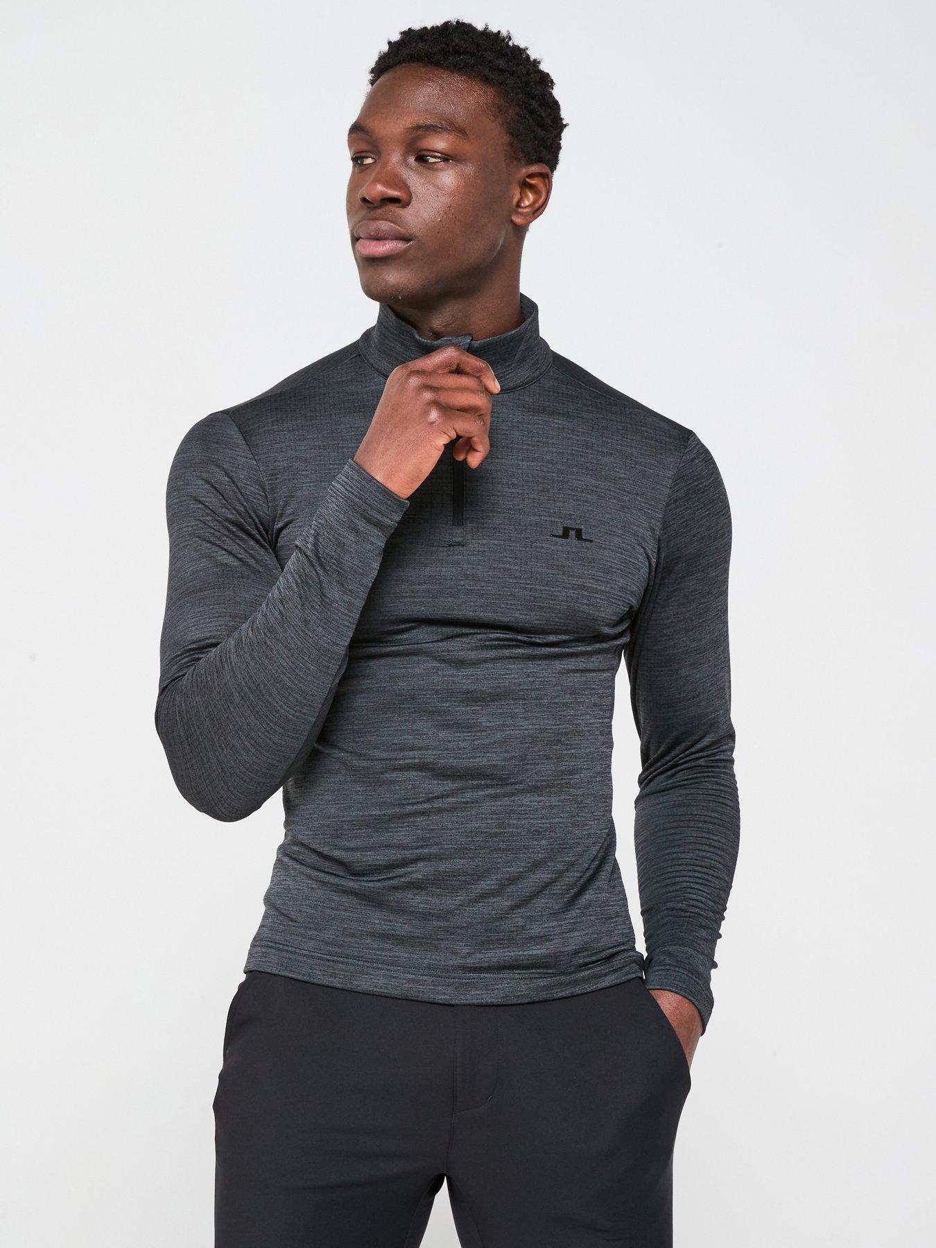 undefined Men's Golf Destry Zip Mid Layer - Black