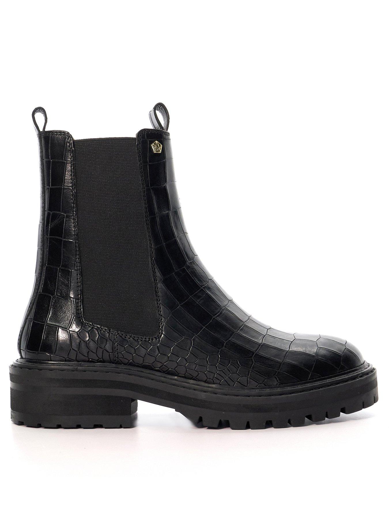 Dune London Preps Leather Chelsea Boot  Black - Very Boot New In 30th October 2024