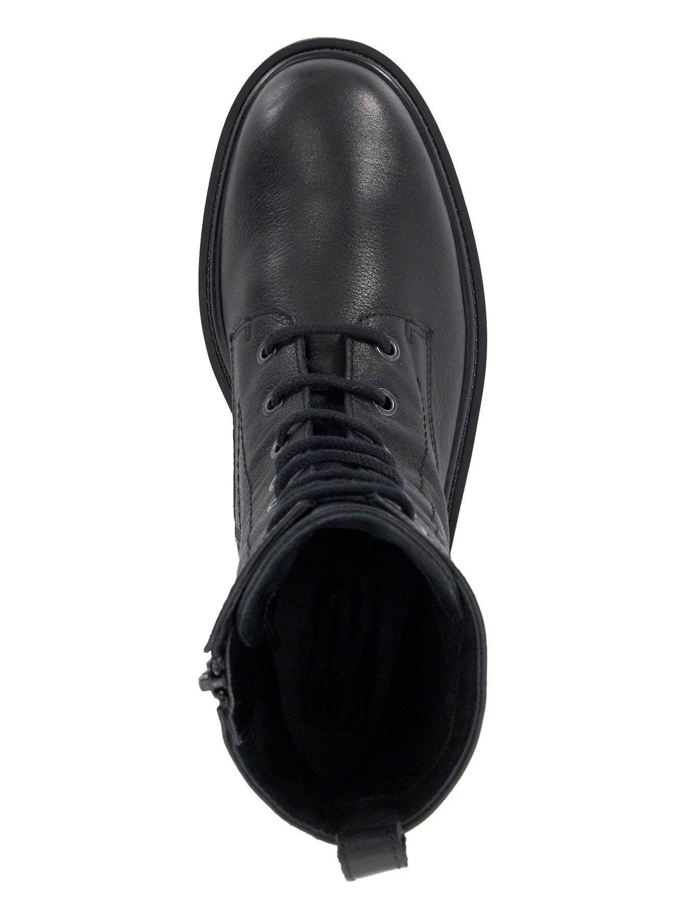 Prestonne Leather Lace Up Boot Black