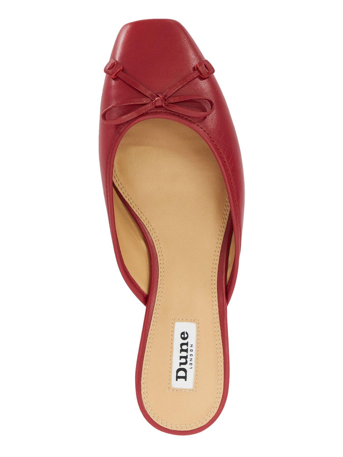 Haylas Ballet Flat Mules Dark Red