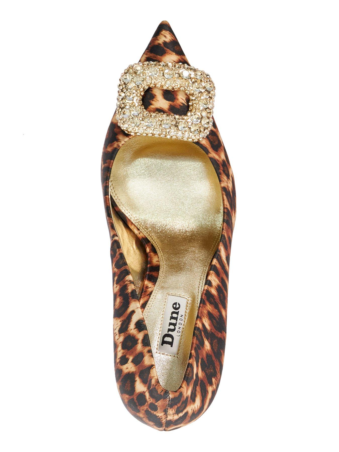 Dune London Aquamarine Leopard Court Shoe Print Very