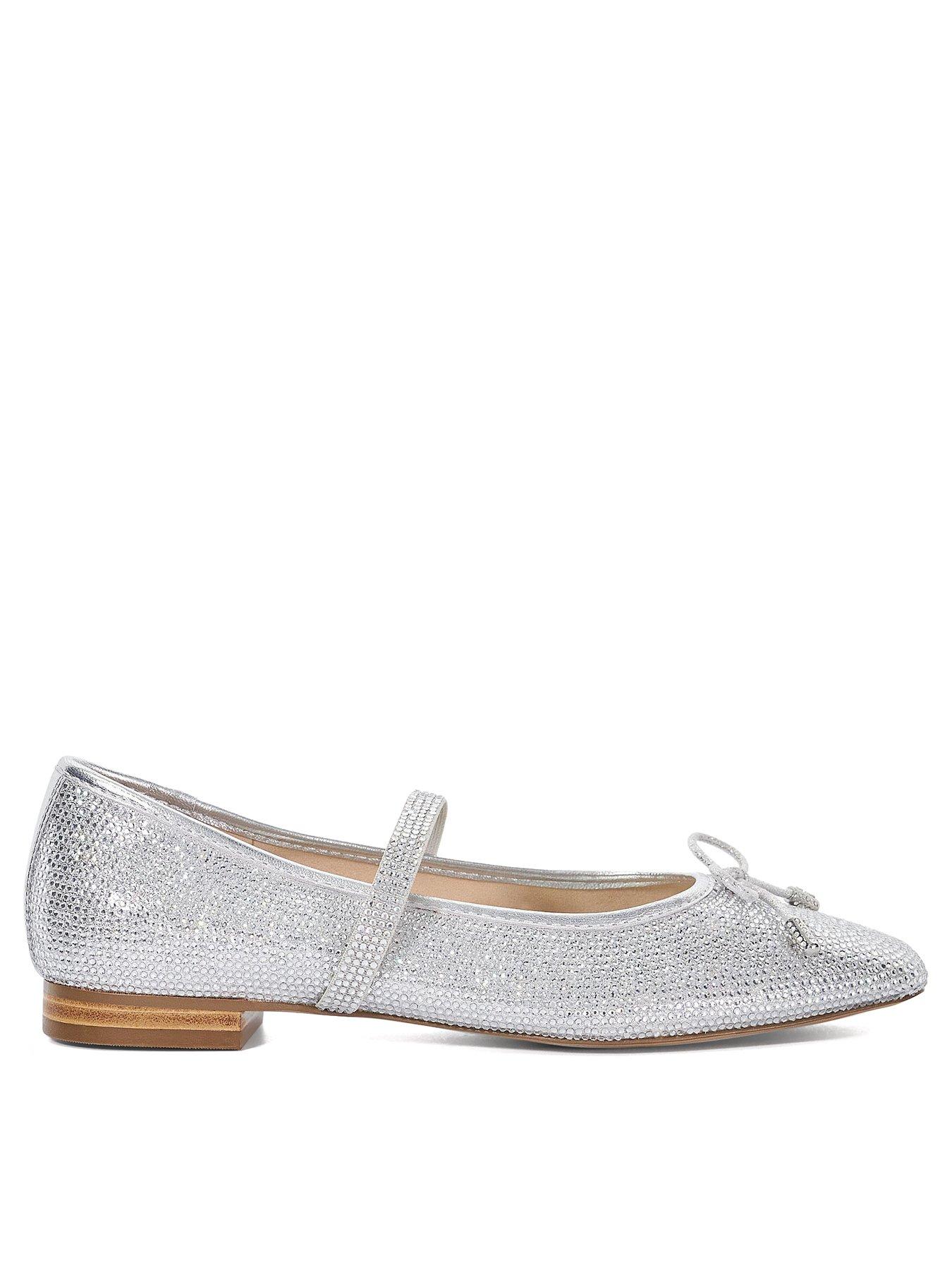 Dune London Holly Ballerina - Silver