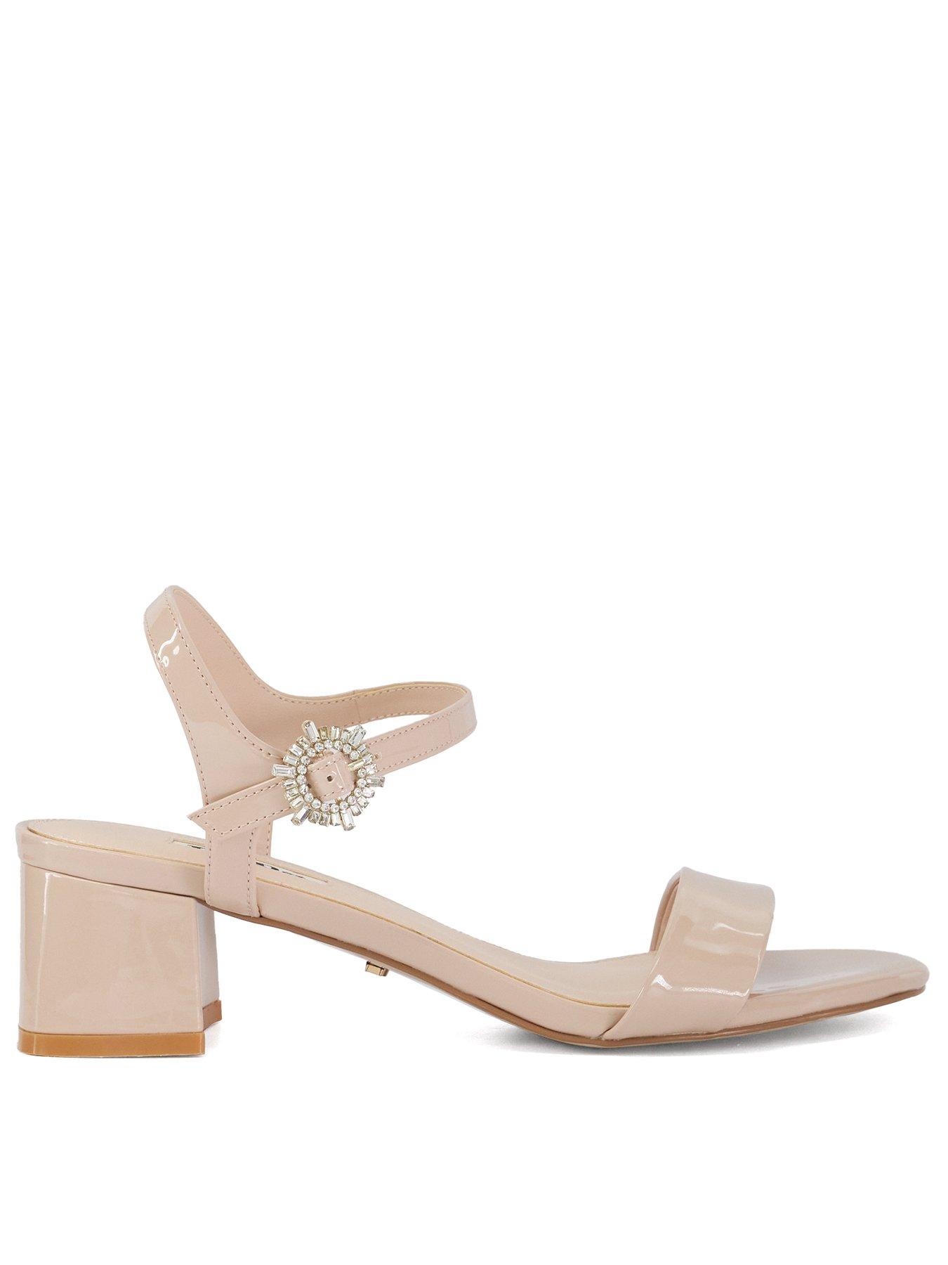 Dune London Measure Low Block Heel Blush Very