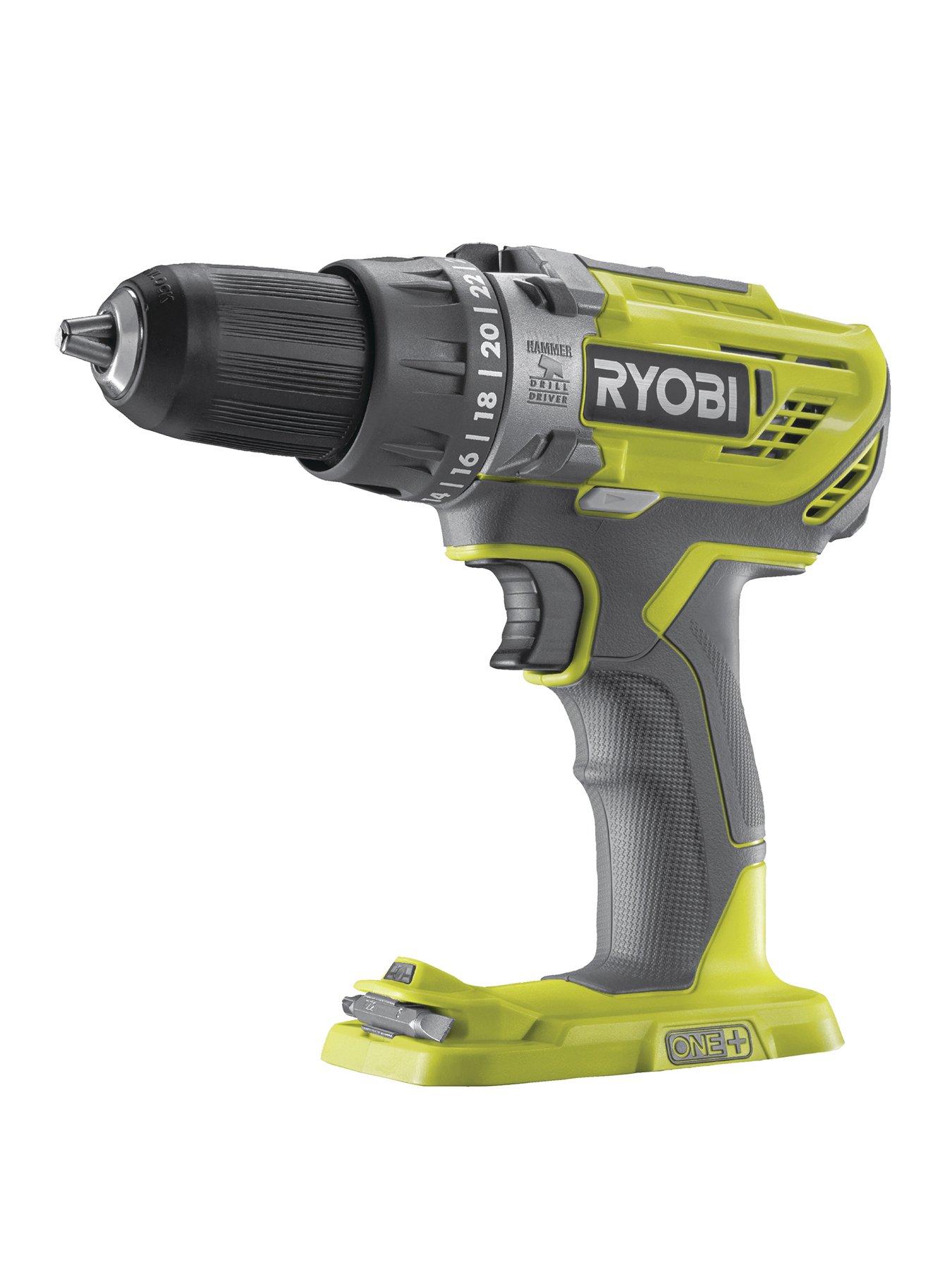 Product photograph of Ryobi R18pd3-0 18v One Cordless Combi Drill Bare Tool from very.co.uk