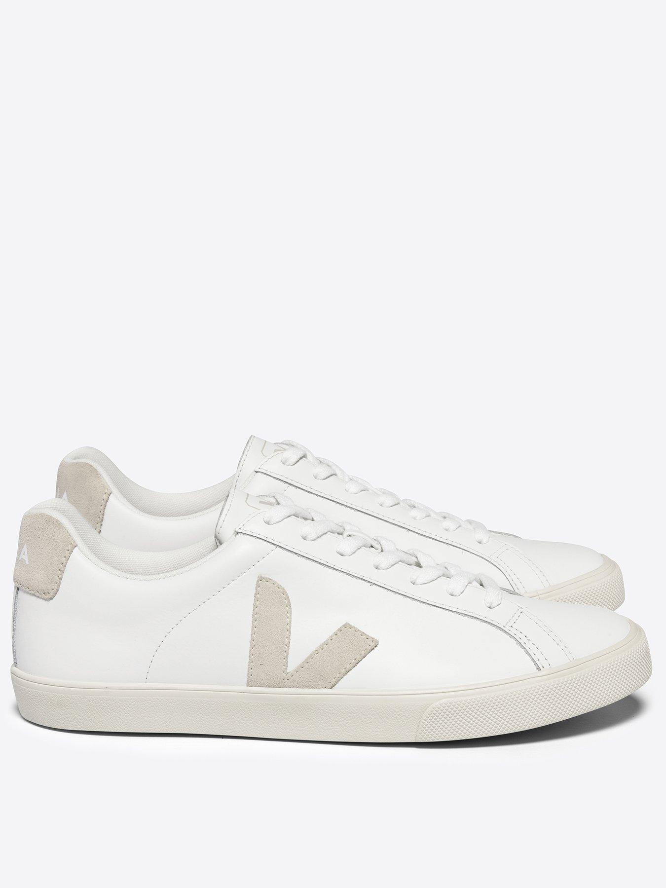 Veja Womens Esplar Logo Trainers - White/Beige