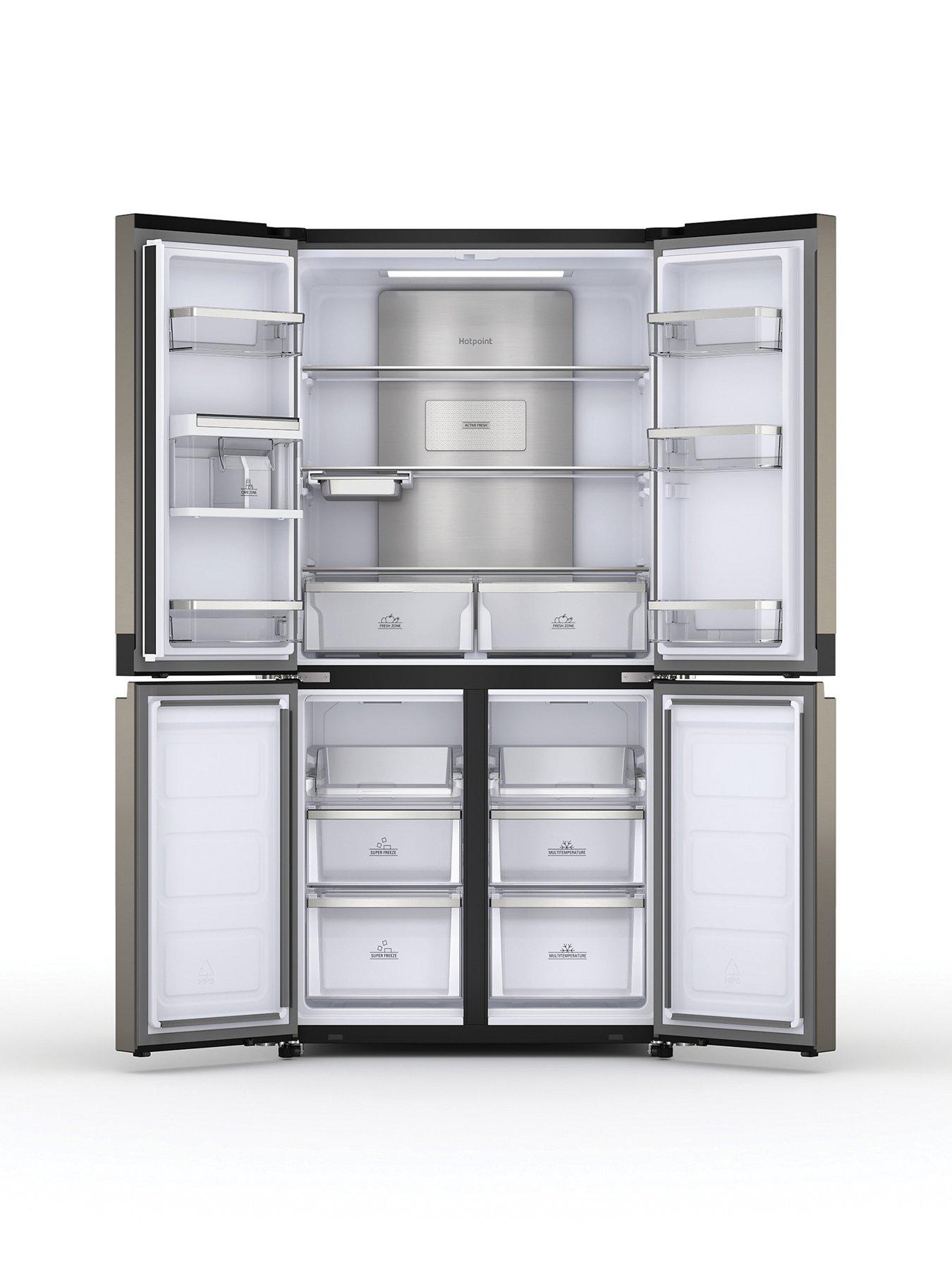 Image 2 of 6 of Hotpoint HQ9 U2BL G Frost Free Fridge Freezer - Black/Inox