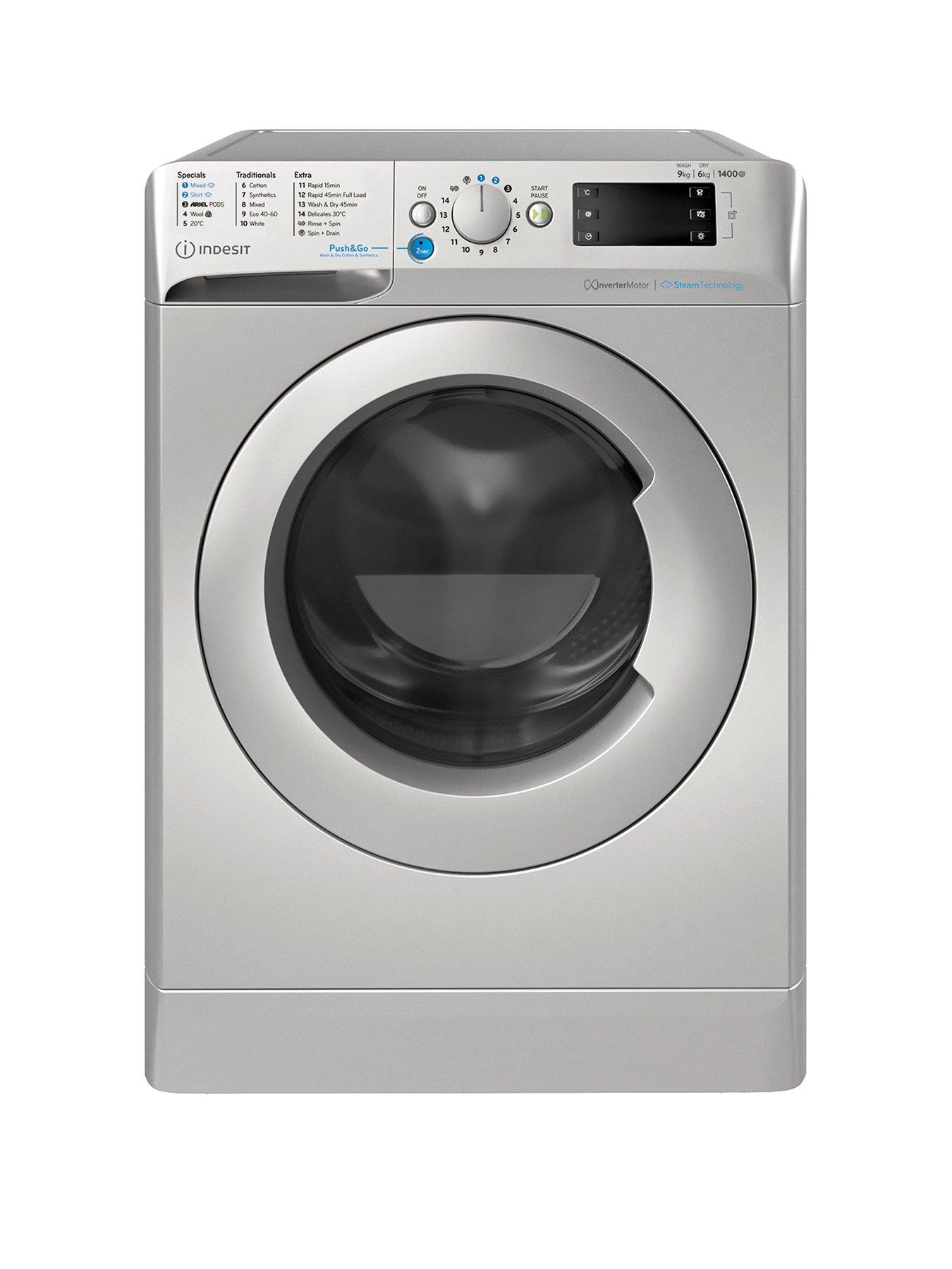 Indesit Push&Amp;Go Bde96436Svuk 9Kg Washer Dryer - Silver