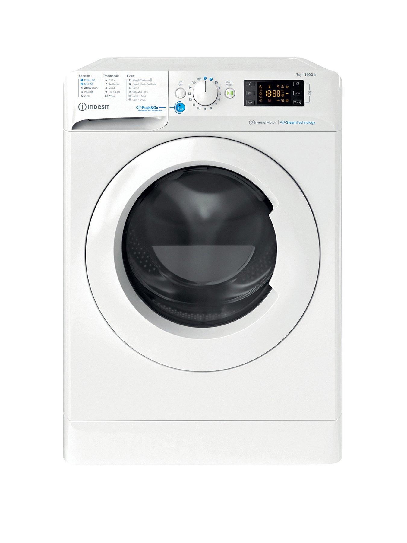 undefined Innex Steam Push & Go BWE71496XWVUK 7kg Washing Machine - White
