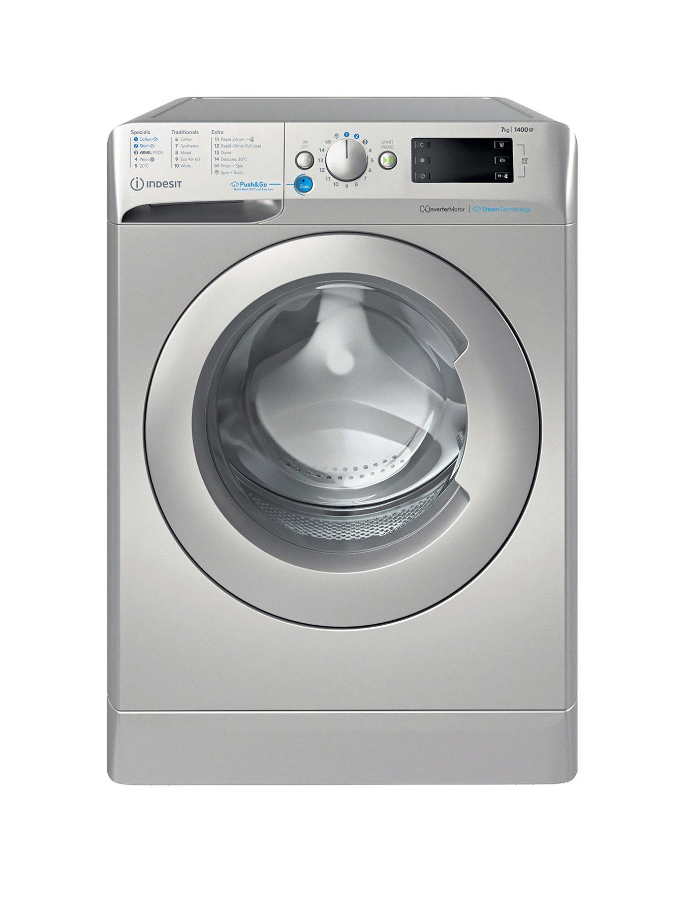 undefined Innex Steam Push & Go BWE71496XSVUK 7kg Washing Machine - Silver