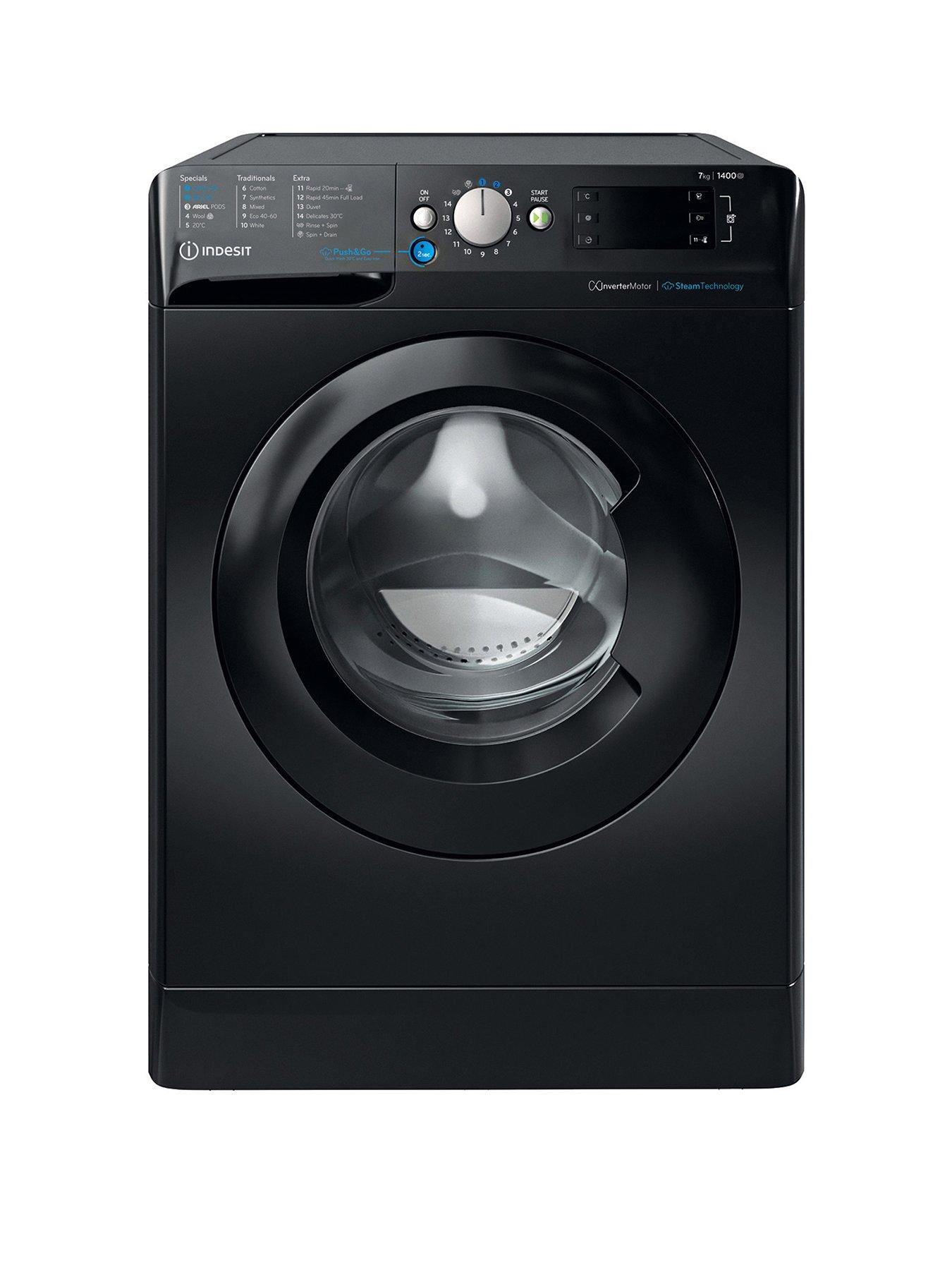 undefined Innex Steam Push & Go BWE71496XKVUK 7kg Washing Machine - Black