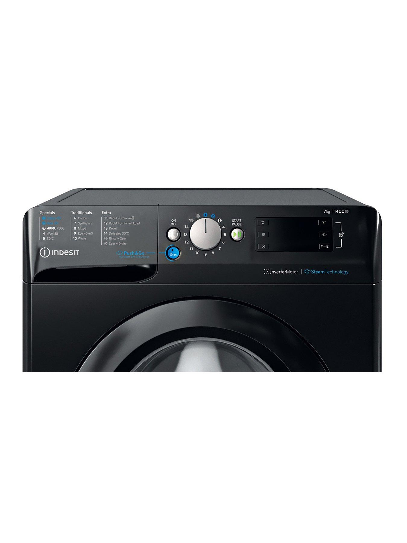 Image 2 of 7 of Indesit Innex Steam Push&amp;Go BWE71496XKVUK 7kg Washing Machine - Black