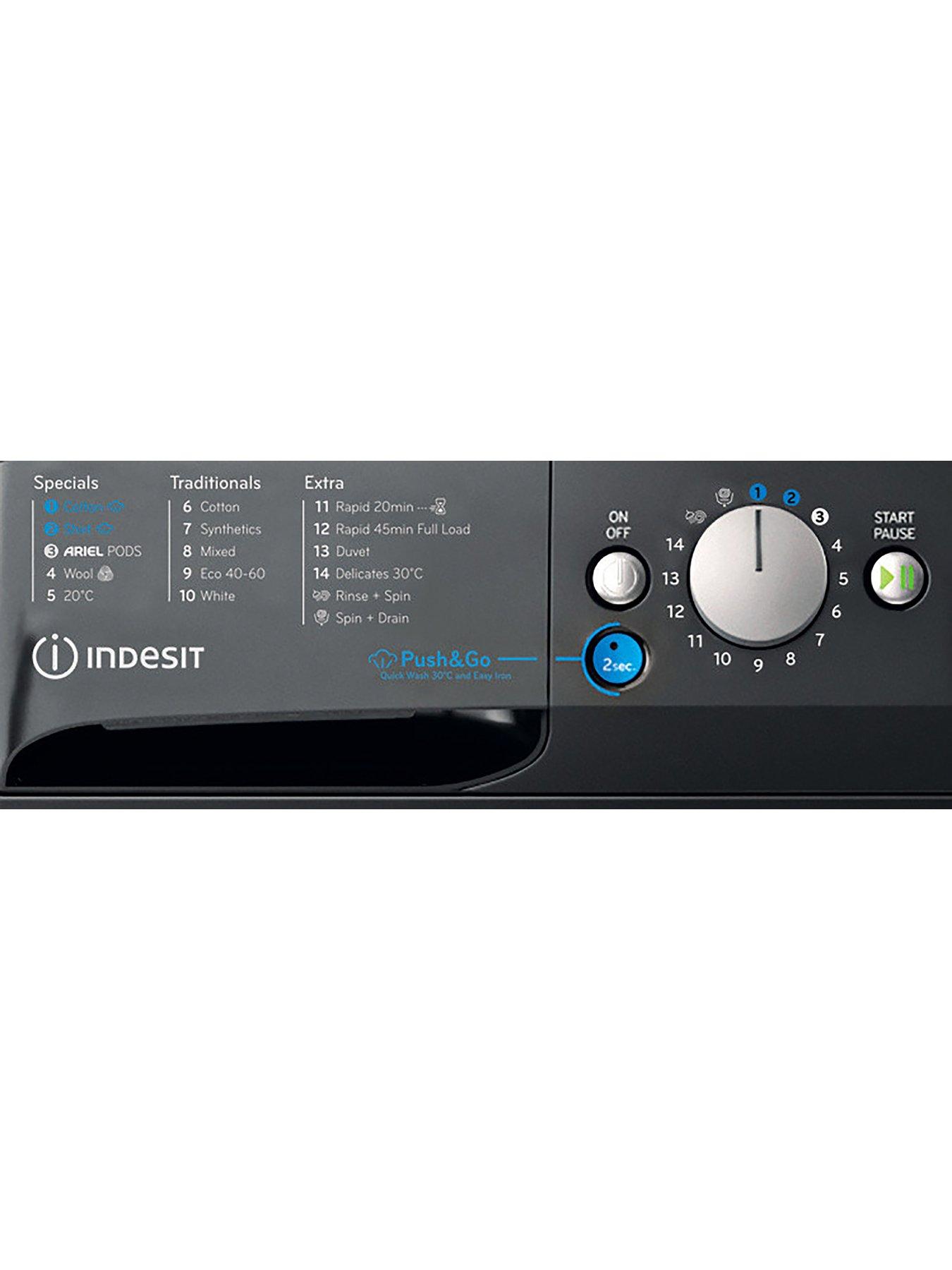Image 5 of 7 of Indesit Innex Steam Push&amp;Go BWE71496XKVUK 7kg Washing Machine - Black