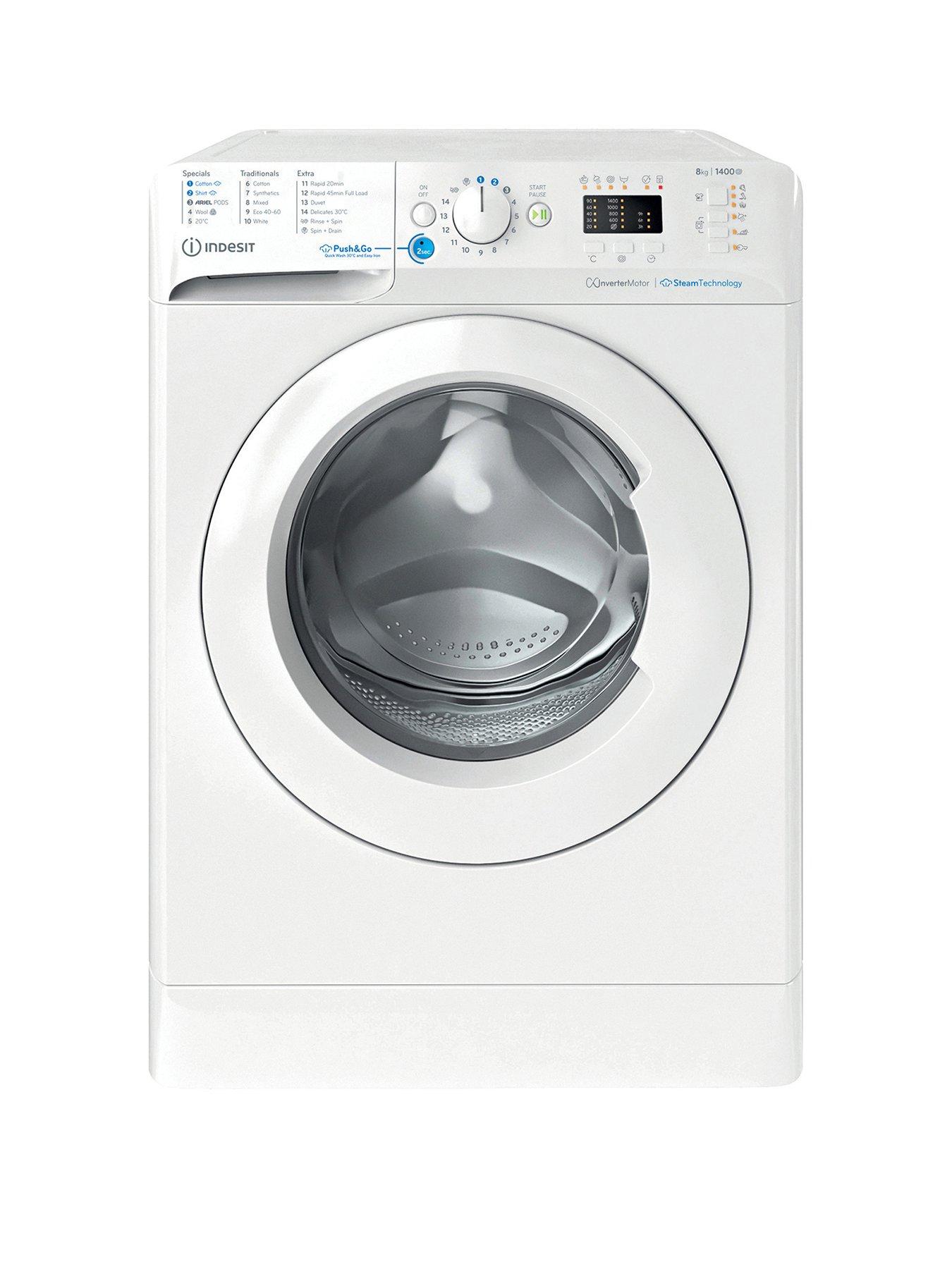 Indesit Innex Steam Push&Go BWA81496XWVUK 8kg Washing Machine - White ...