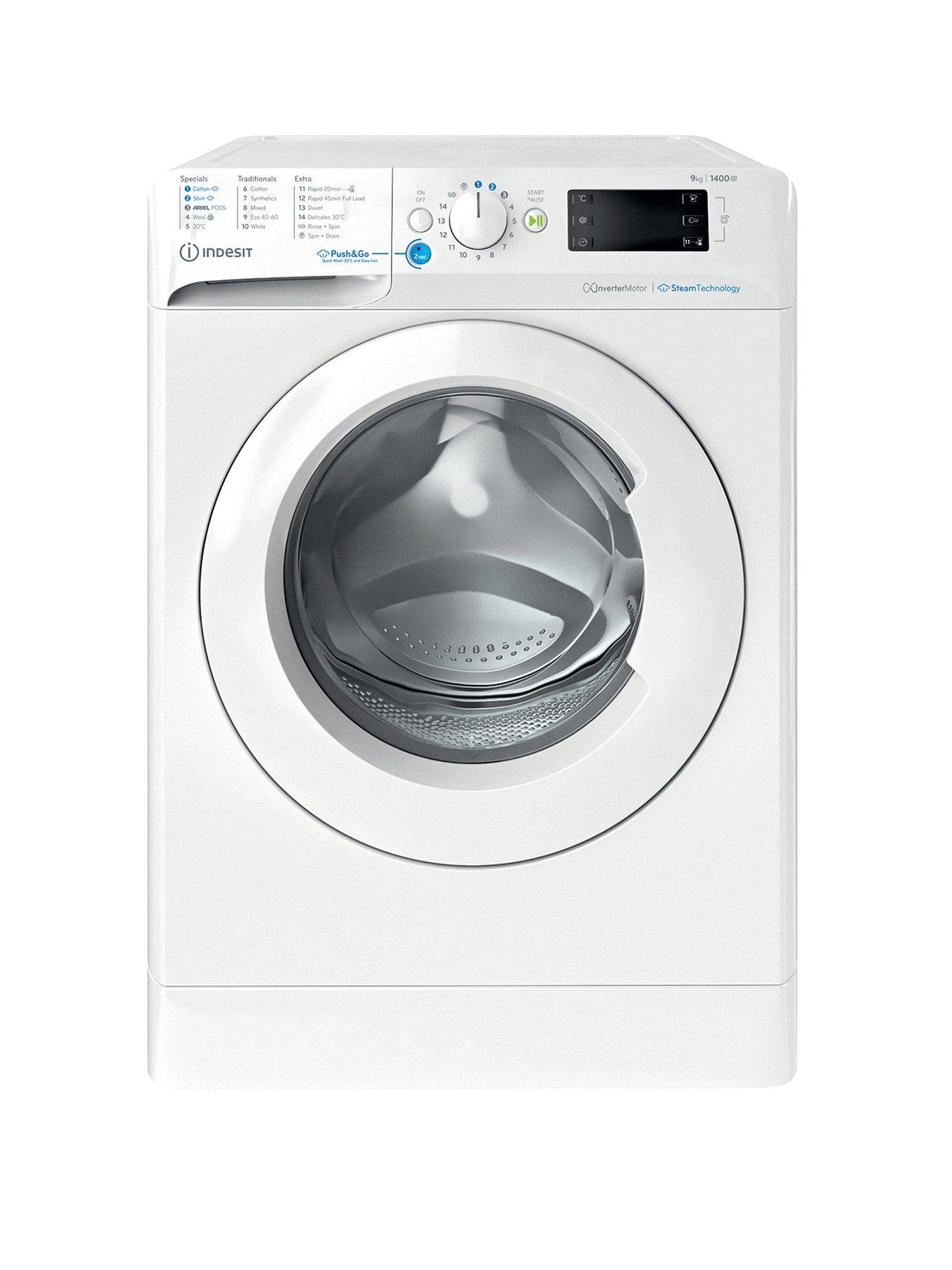 undefined Innex Steam Push & Go BWE91496XWVUK 9kg Washing Machine - White