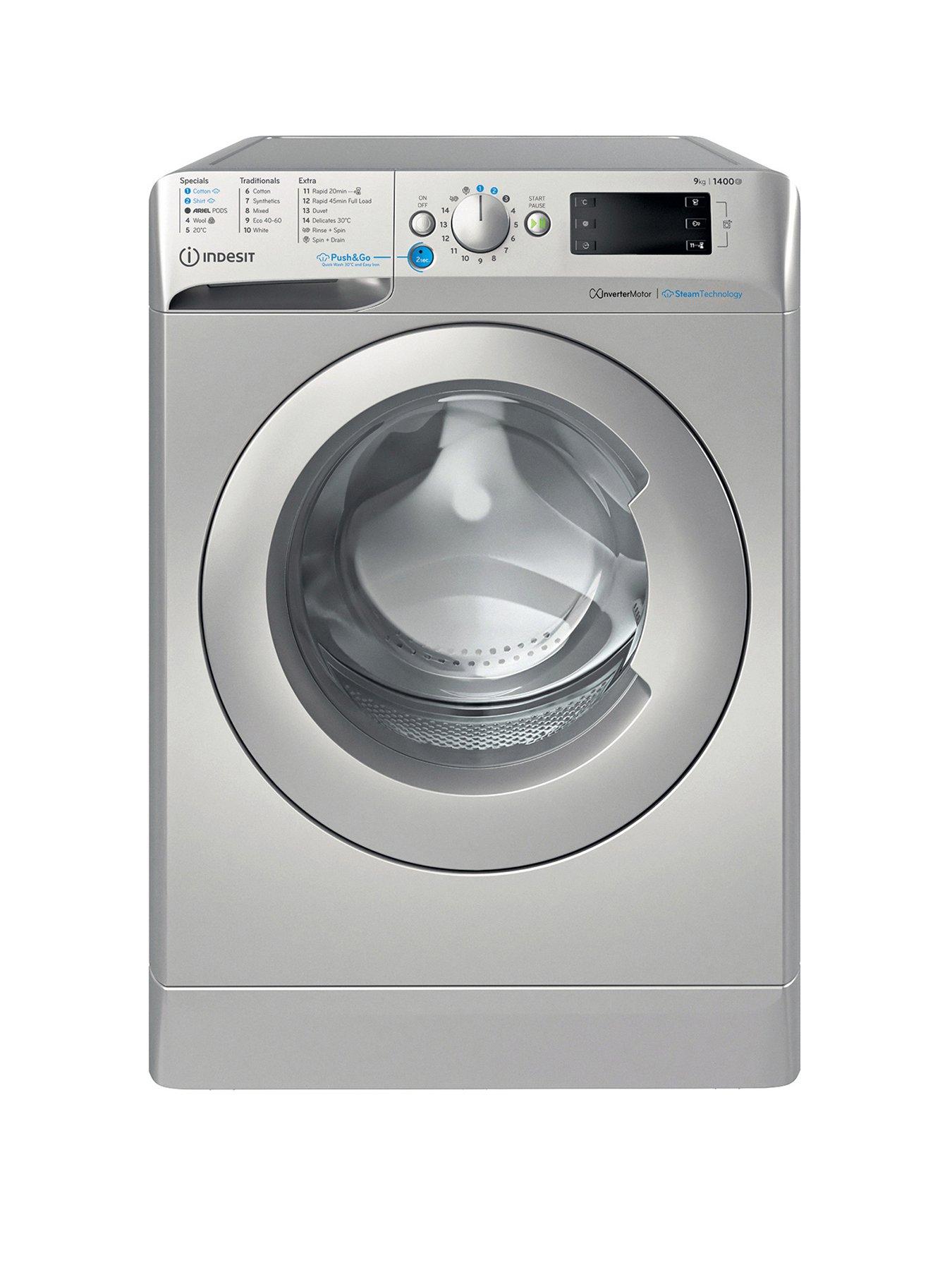 undefined Innex Steam Push & Go BWE91496XSVUK 9kg Washing Machine - Silver