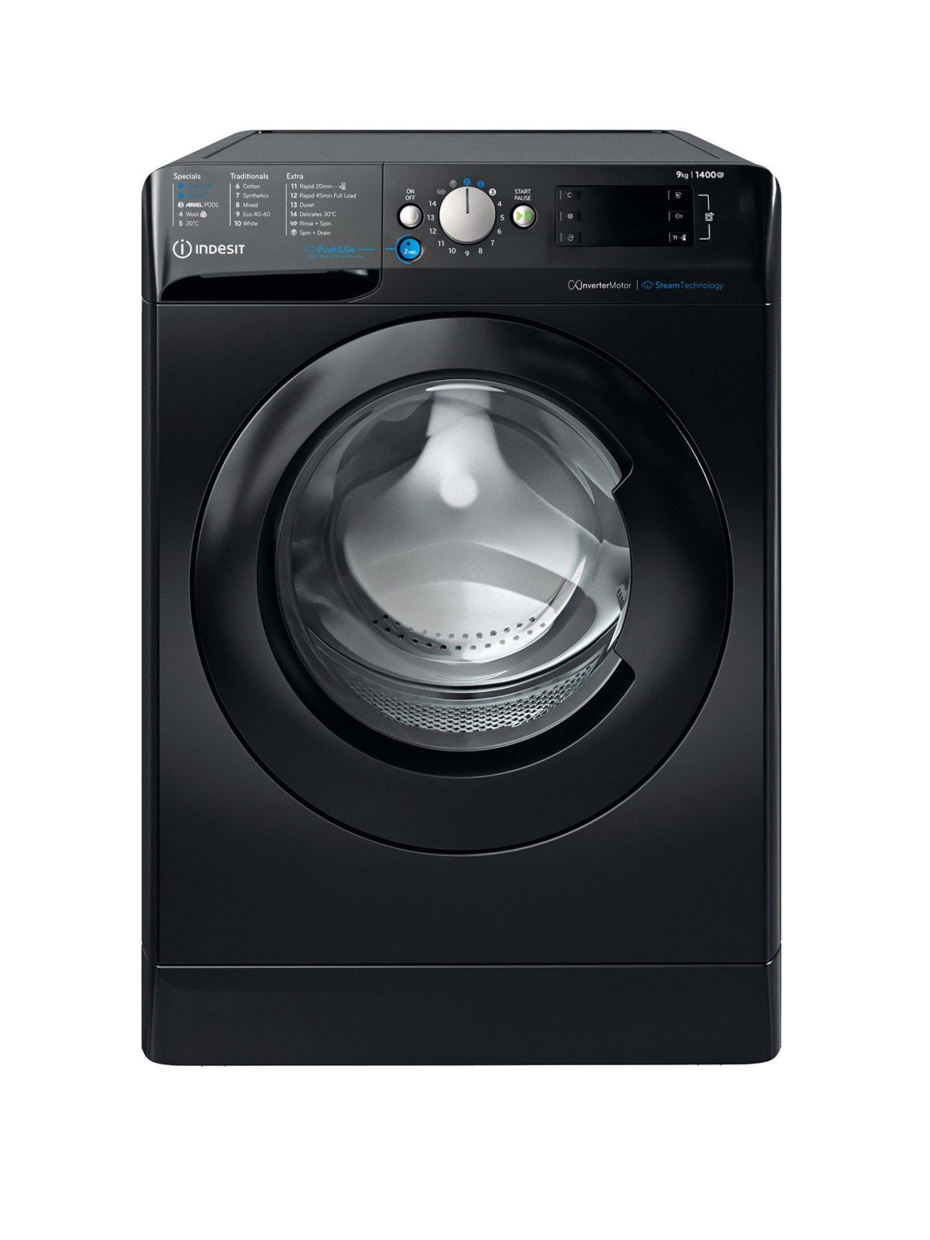 undefined Innex Steam Push & Go BWE91496XKVUK 9kg Washing Machine - Black