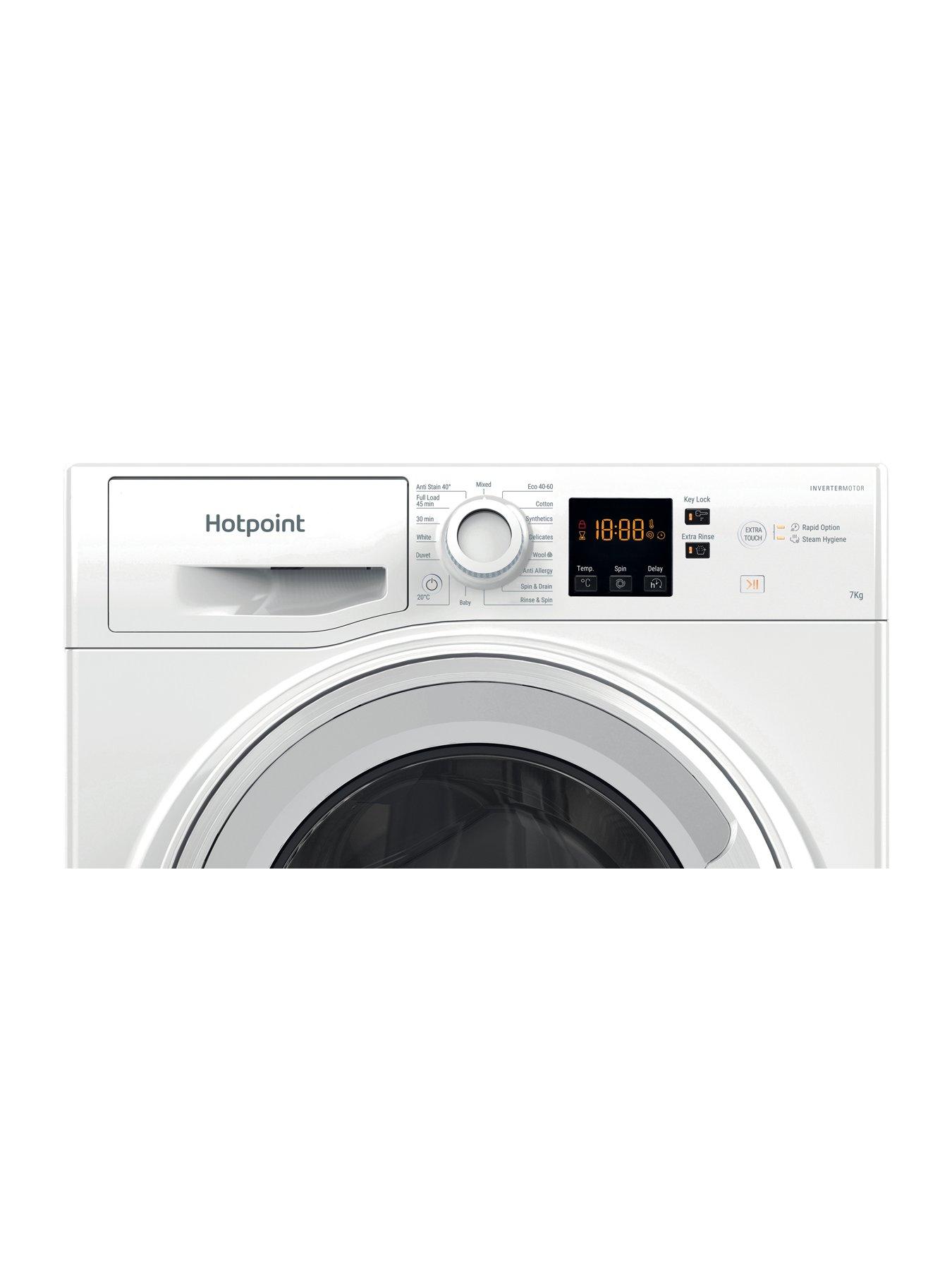 Image 2 of 8 of Hotpoint Anti-Stain NSWM7469WUK 7kg Load, 1400 Spin Washing Machine - White - A Rated