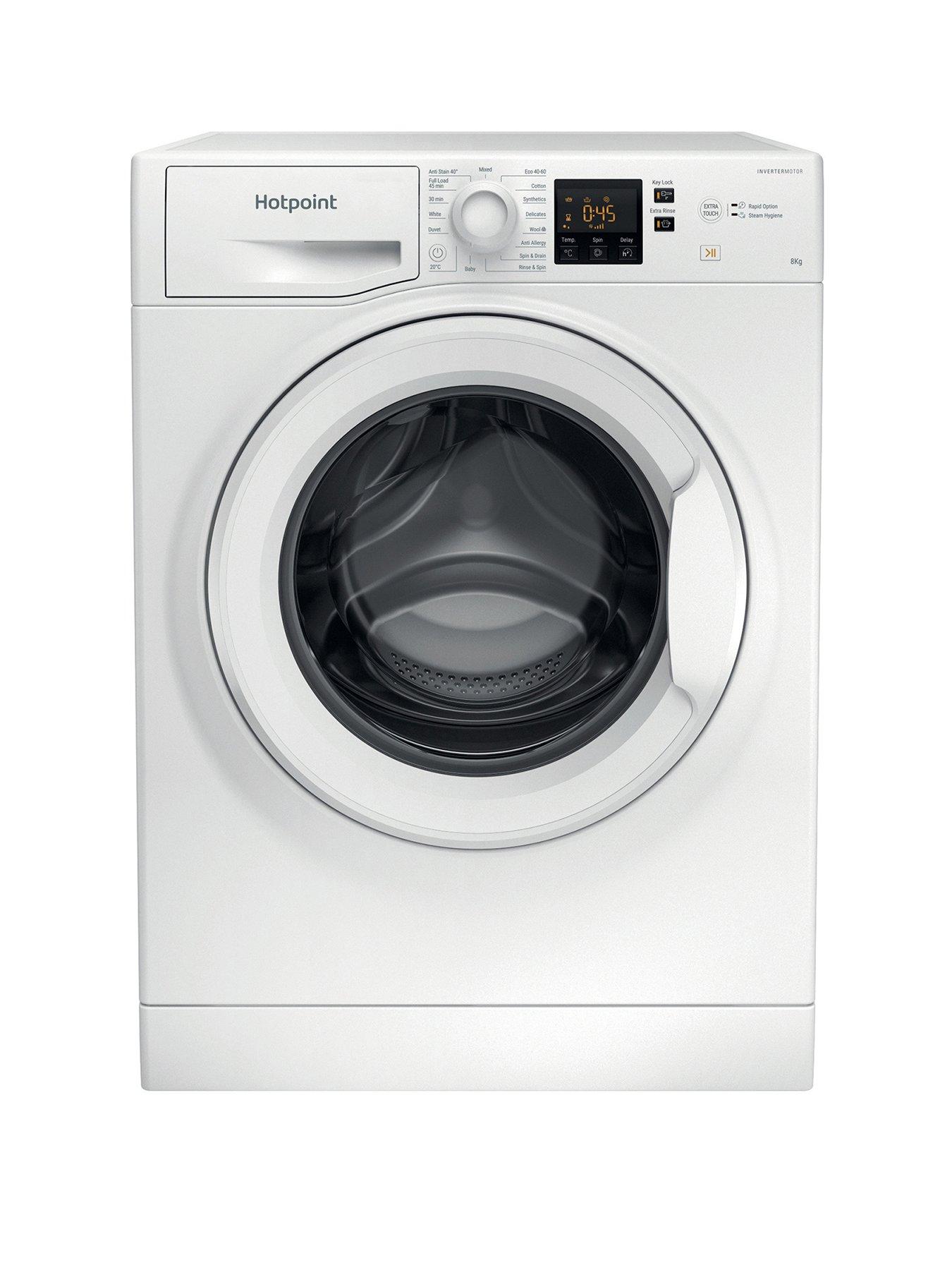 undefined Anti-Stain NSWM846WUK 8kg Load, 1400 Spin Washing Machine - White - A Rated