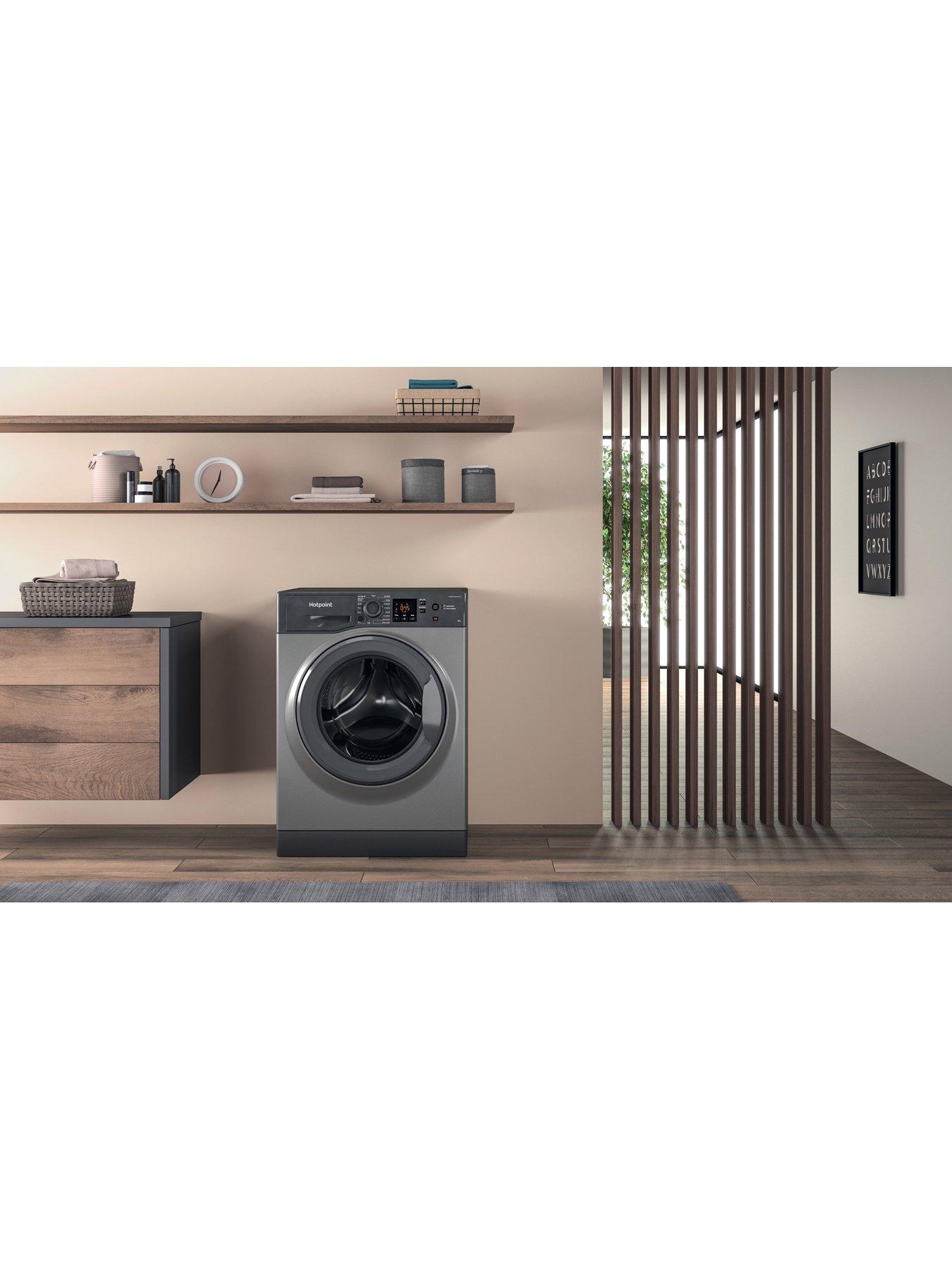 Image 3 of 8 of Hotpoint Anti-Stain NSWM846GGUK 8kg Load, 1400 Spin&nbsp;Washing Machine - Graphite - A Rated