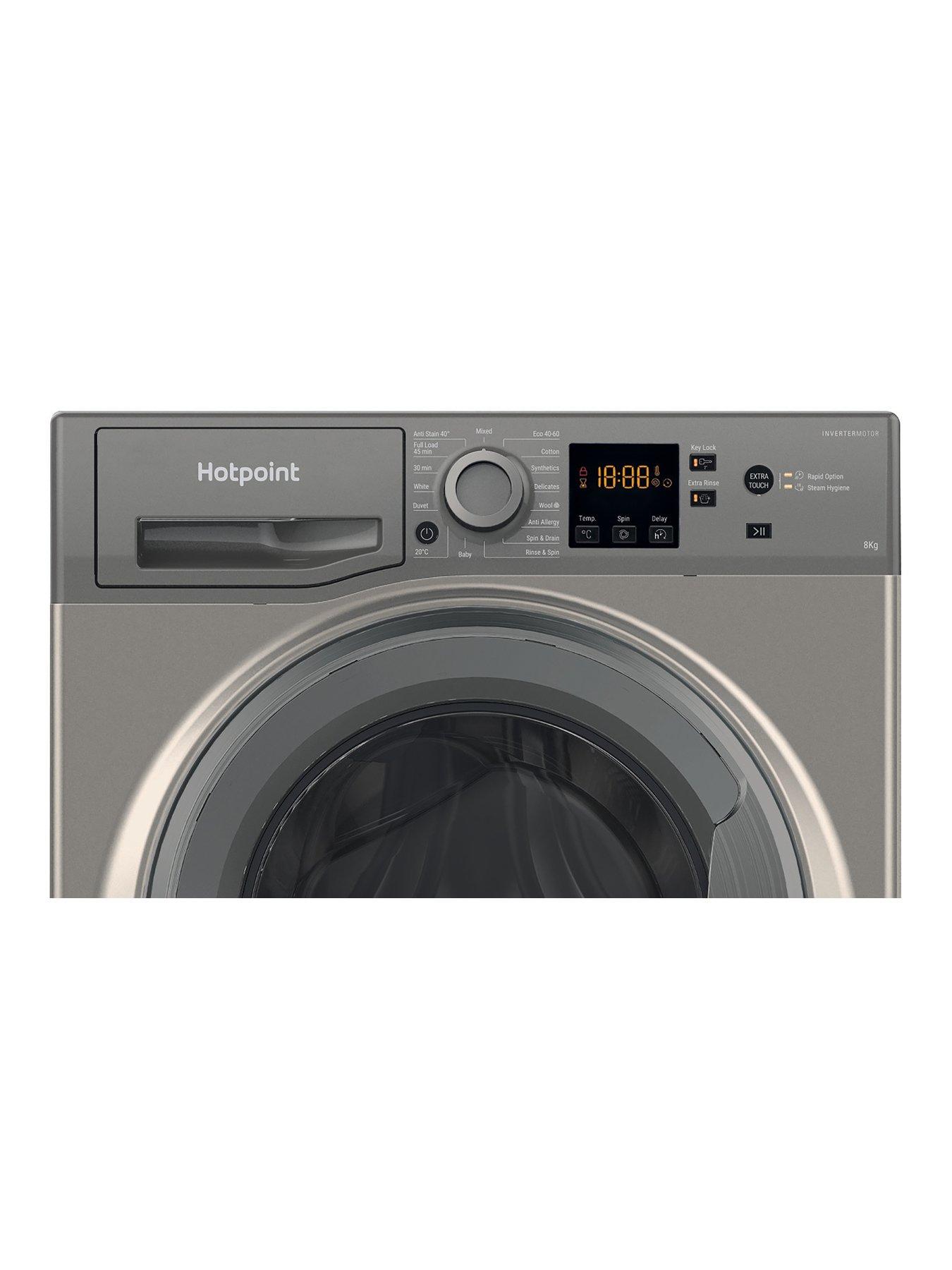 Image 4 of 8 of Hotpoint Anti-Stain NSWM846GGUK 8kg Load, 1400 Spin&nbsp;Washing Machine - Graphite - A Rated