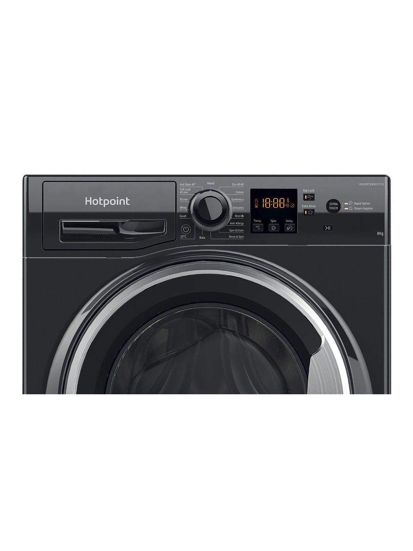 Image 4 of 8 of Hotpoint Anti-Stain NSWM846BSUK 8kg Load, 1400 Spin&nbsp;Washing Machine - Black - A Rated