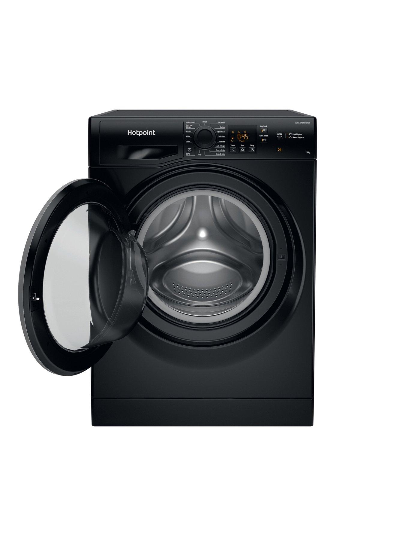 Image 2 of 8 of Hotpoint Anti-Stain NSWM946BSUK 9kg Load, 1400 Spin&nbsp;Washing Machine - Black - A Rated