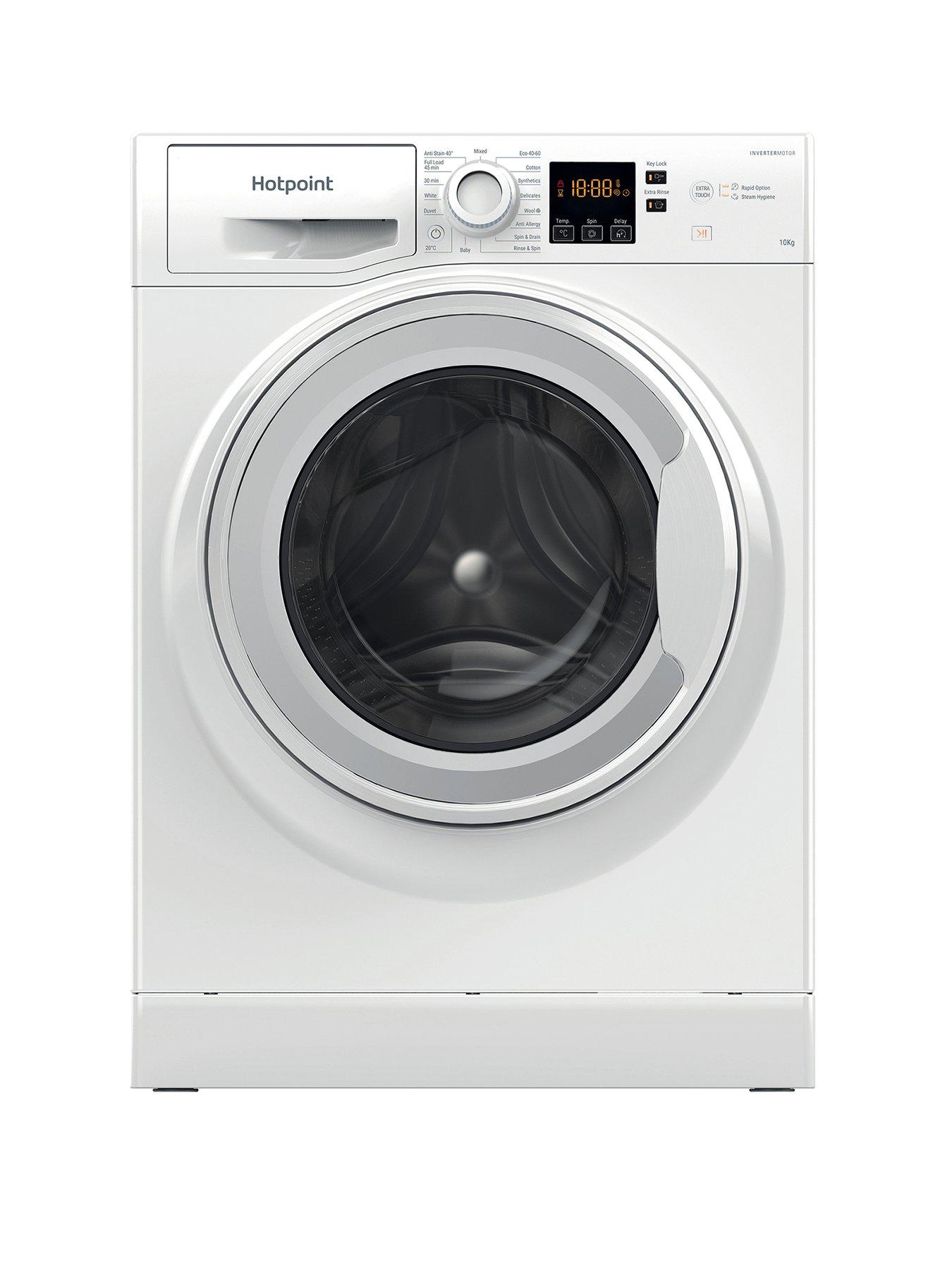 undefined Anti-Stain NSWM1046WUK 10kg Load, 1400 Spin Washing Machine - White - A Rated