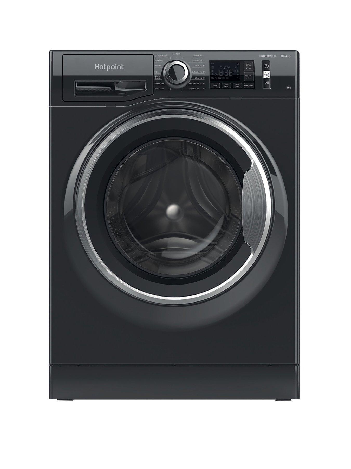 Image of Hotpoint ActiveCare NM11948BCAUK 9kg Load, 1400 Spin Washing Machine - Black - A-20% Rated