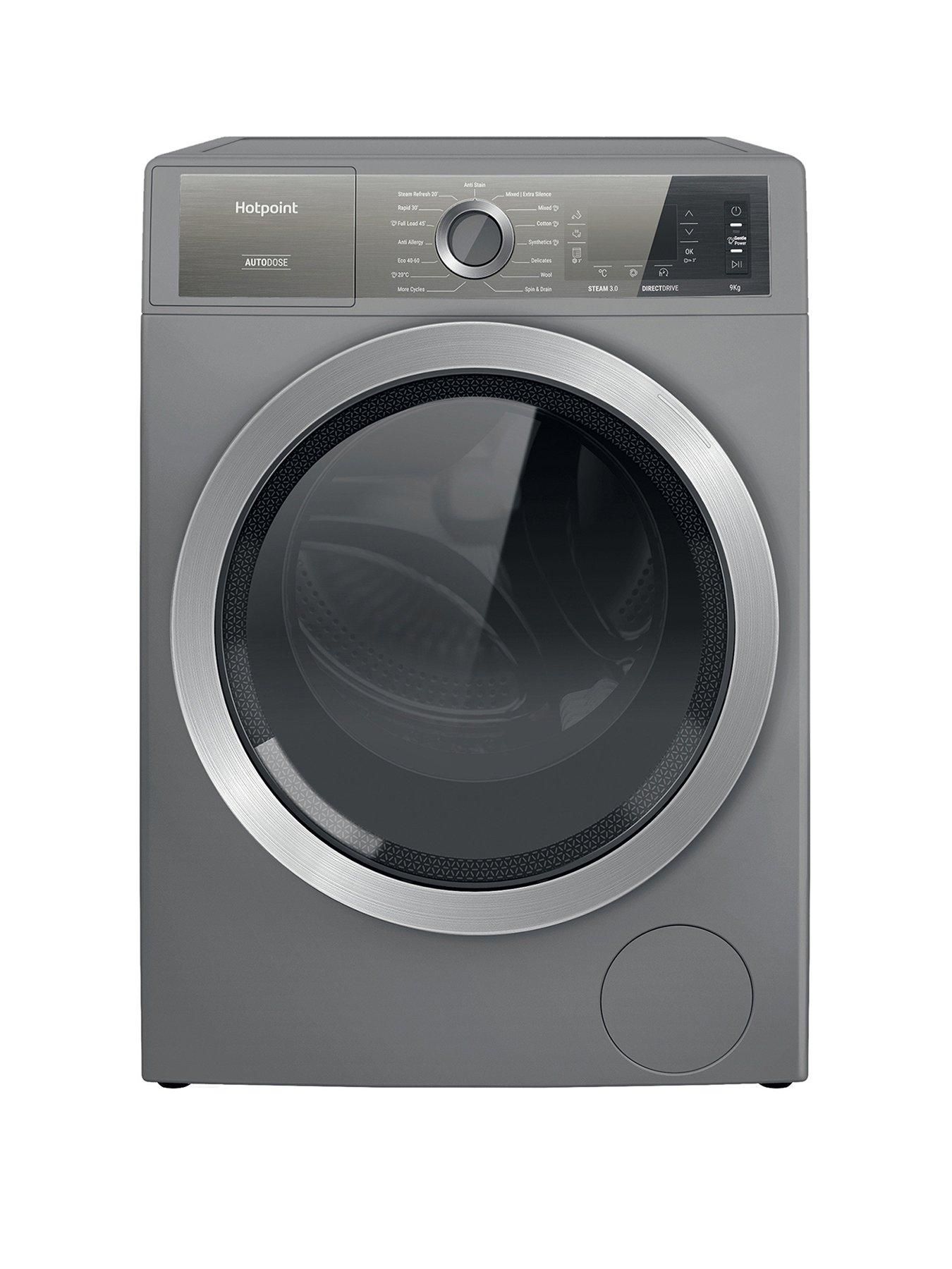 undefined GentlePower H899ADSGPOWERUK 9kg Load, 1400 Spin Washing Machine - Silver - A-30% Rated