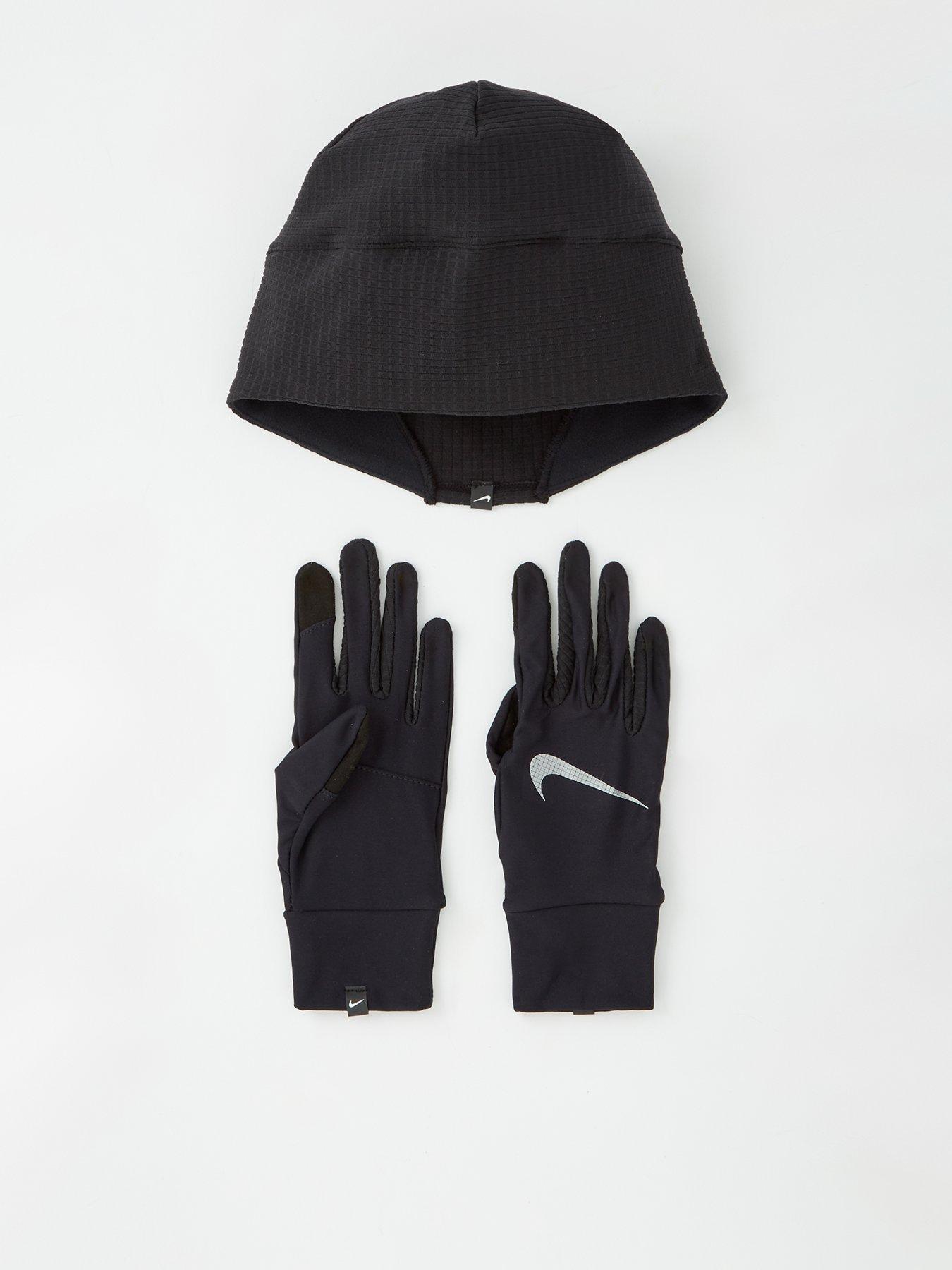 undefined Womens Running Essentials Hat And Glove - Black