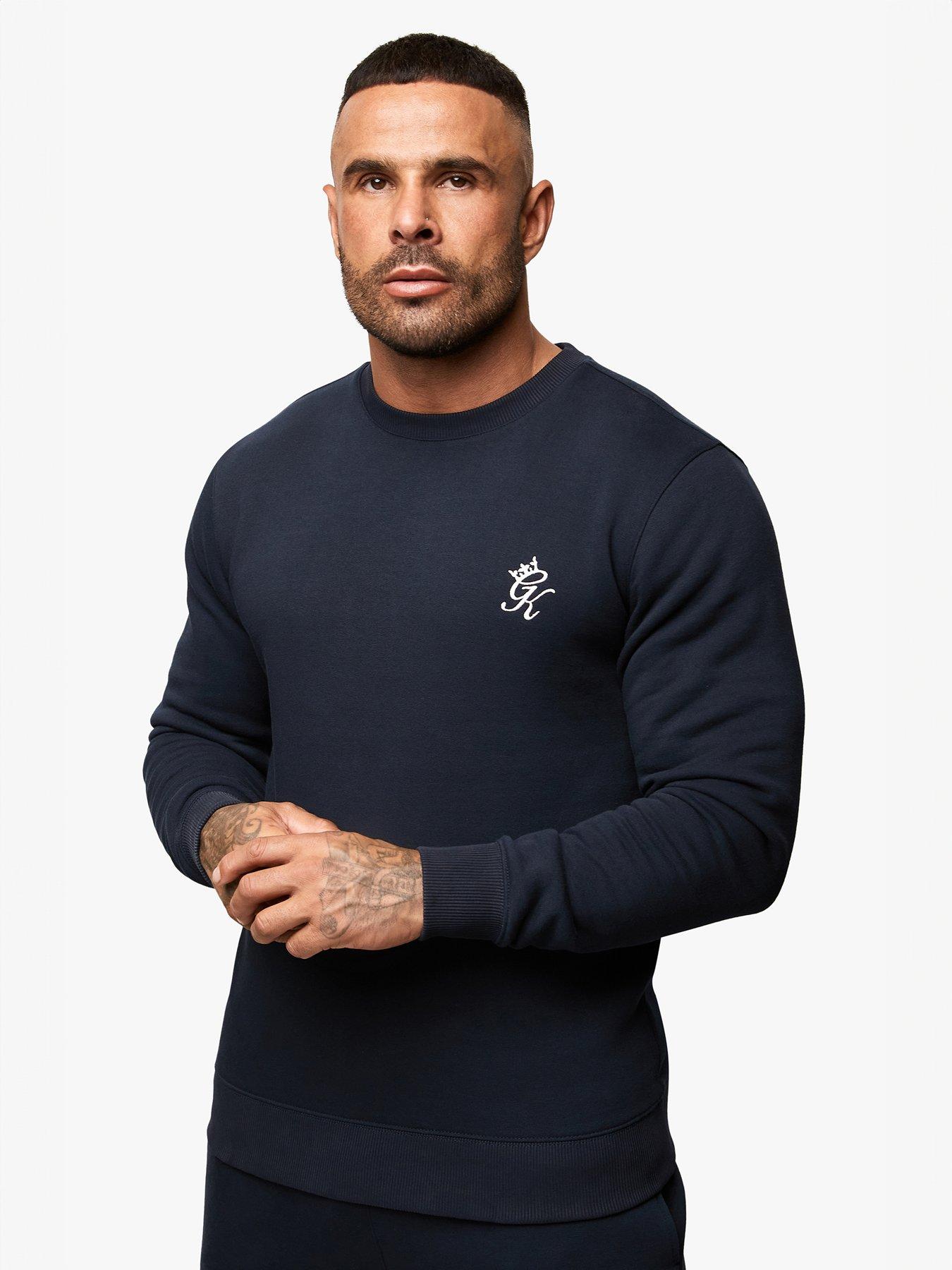 undefined Mens Fundamental Fleece Crew Top - Navy