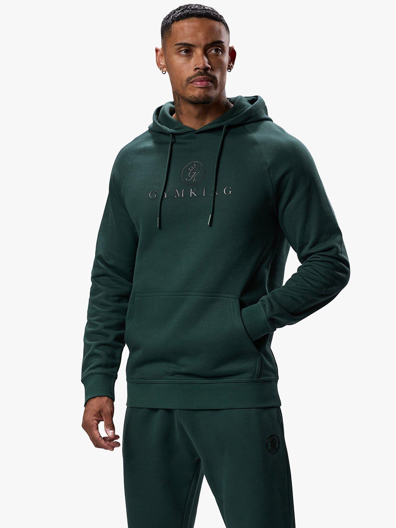 Gym King Men's Pro Logo Fleece Hoodie Green Very