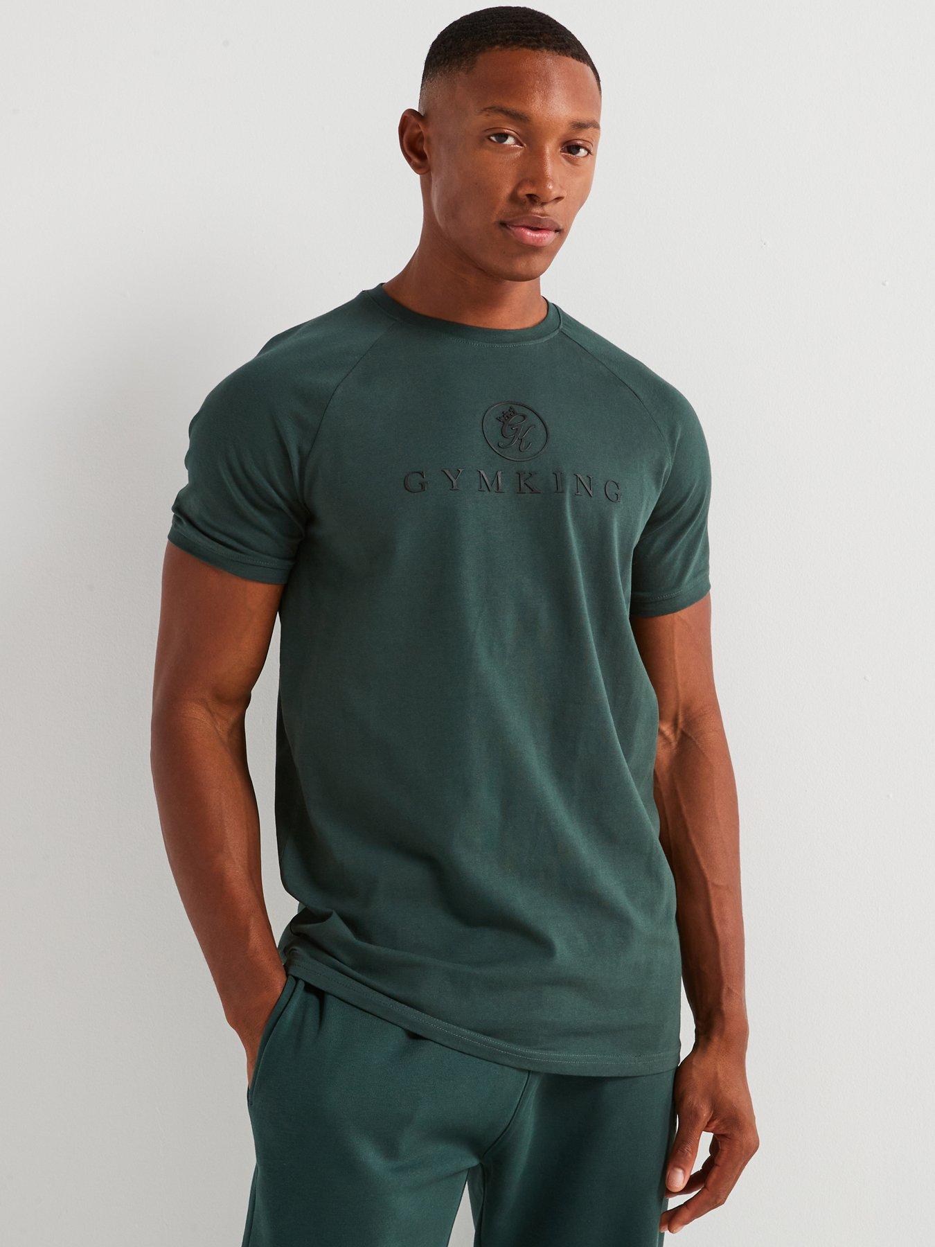 Gym King Men's Pro Logo Jersey Tee Green Very