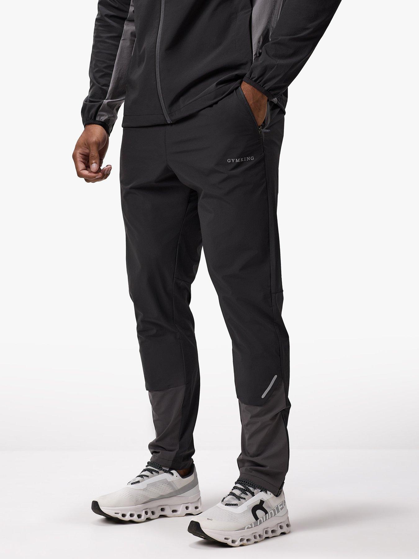undefined Mens Advance Tracksuit Bottoms - Black/fossil Grey