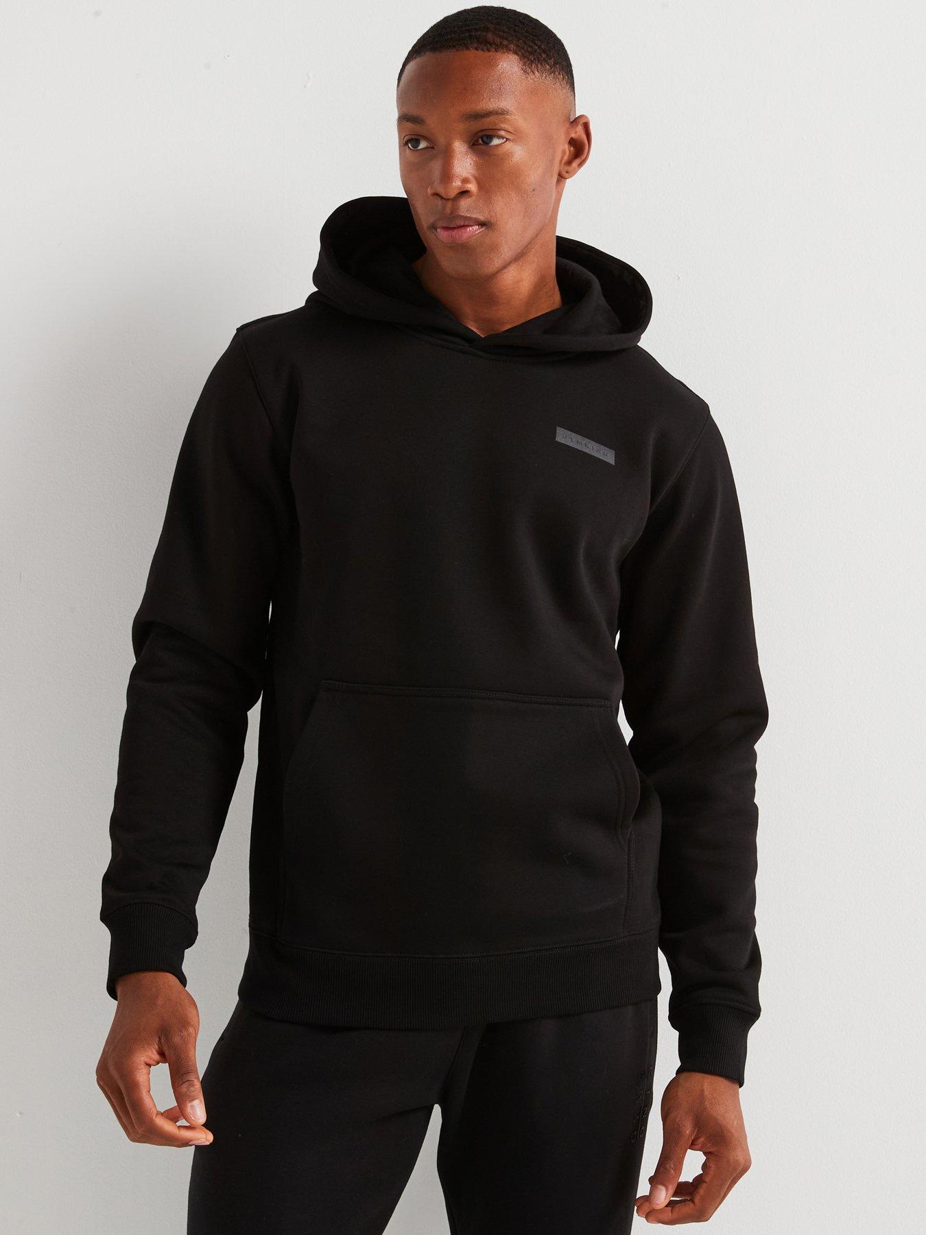 Gym King Mens Division Fleece Hoodie Black Very