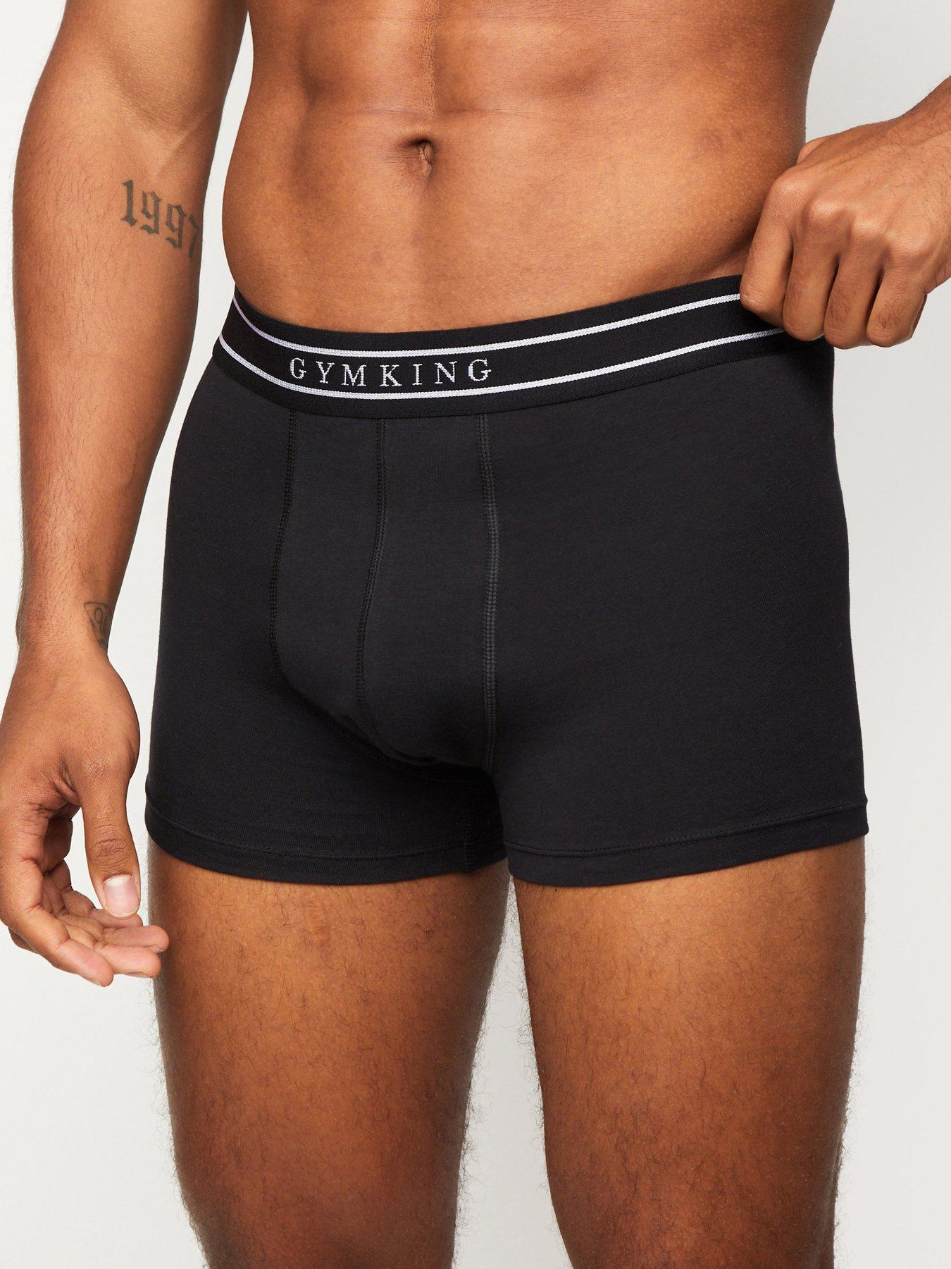 Gym King Mens Lounge Trunks - Black
