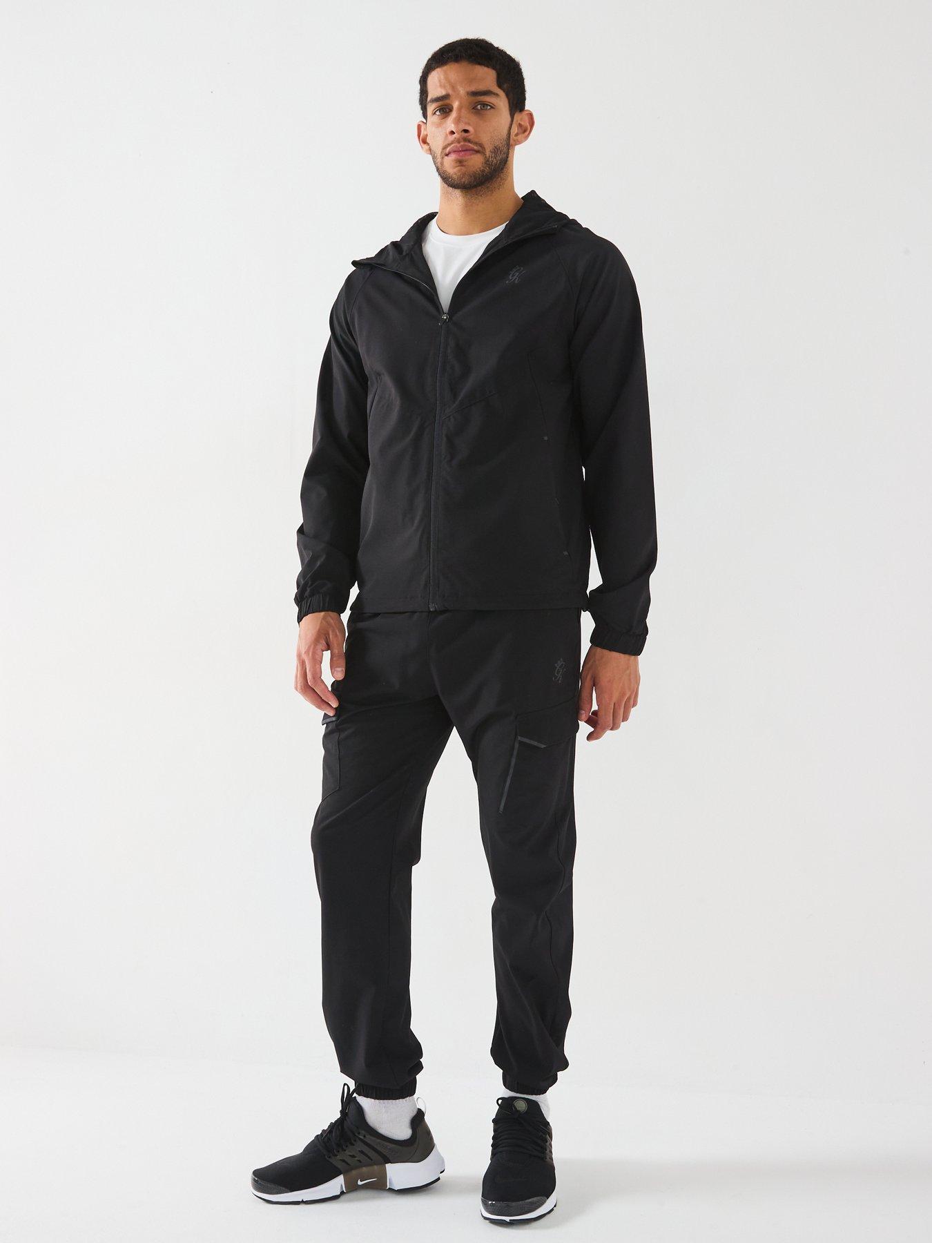 Image 3 of 6 of Gym King Men's Elite Ripstop Tracksuit Top - Black