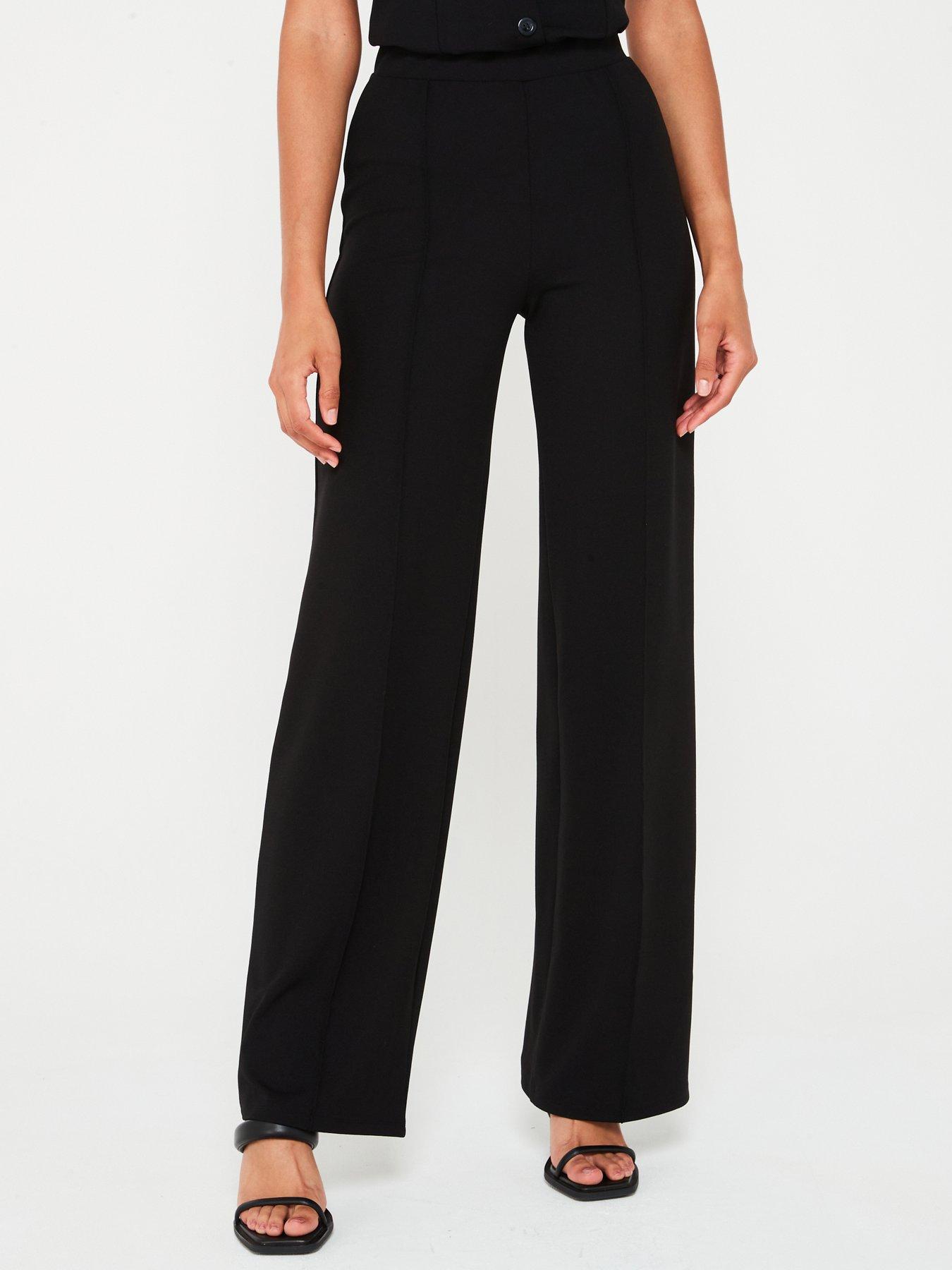 undefined Wide Leg Trouser Co-ord - Black