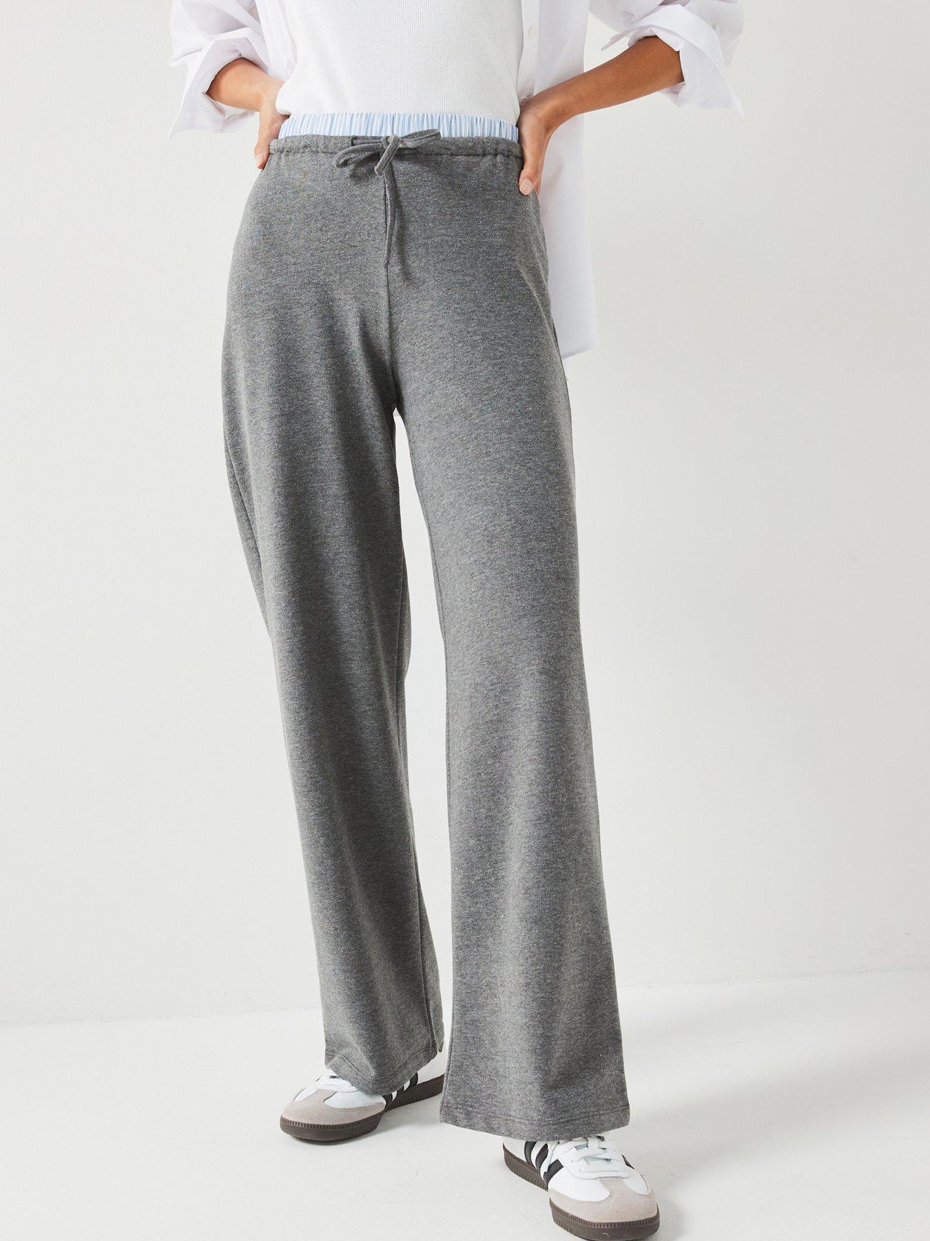 Image 1 of 5 of V by Very Stripe Waist Wide Leg Jogger - Grey
