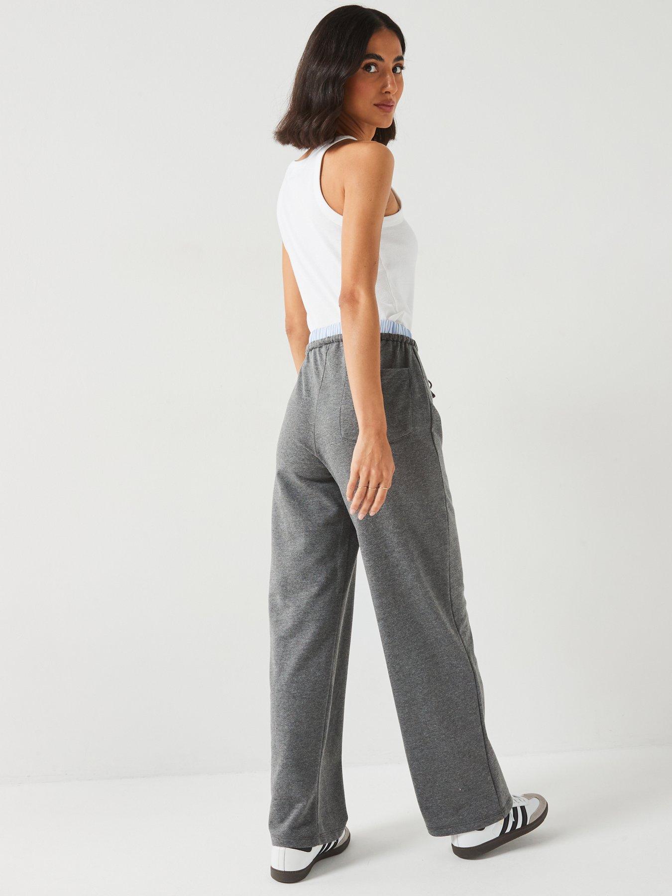 Image 2 of 5 of V by Very Stripe Waist Wide Leg Jogger - Grey