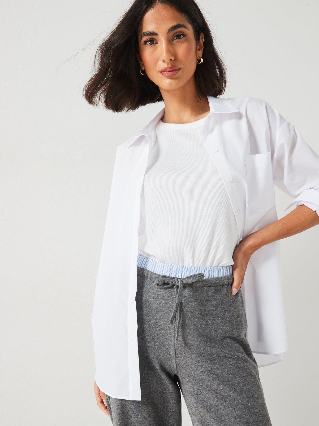 Image 4 of 5 of V by Very Stripe Waist Wide Leg Jogger - Grey