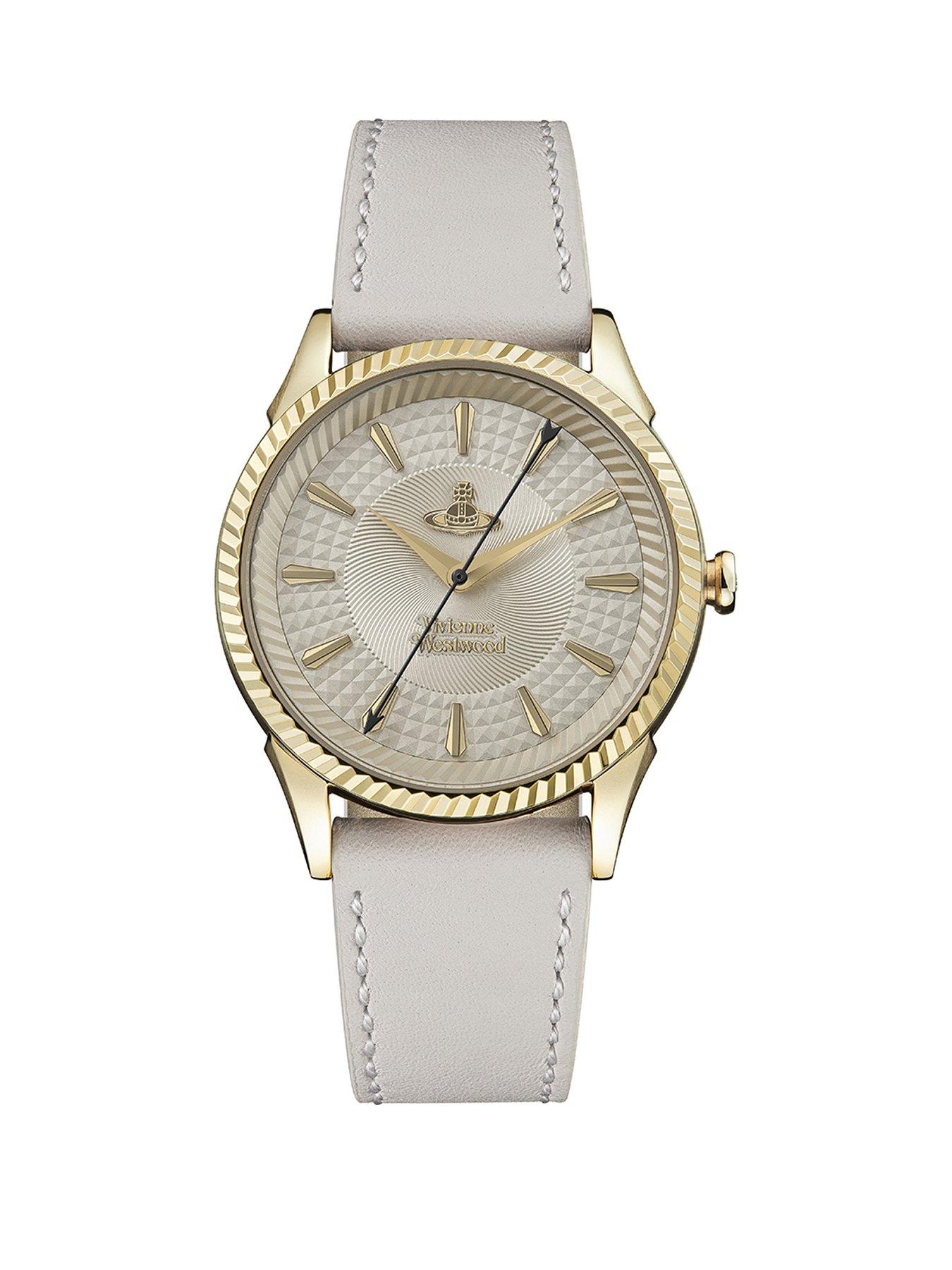 Product photograph of Vivienne Westwood Seymour Ladies Quartz Watch With Nude Leather Strap from very.co.uk